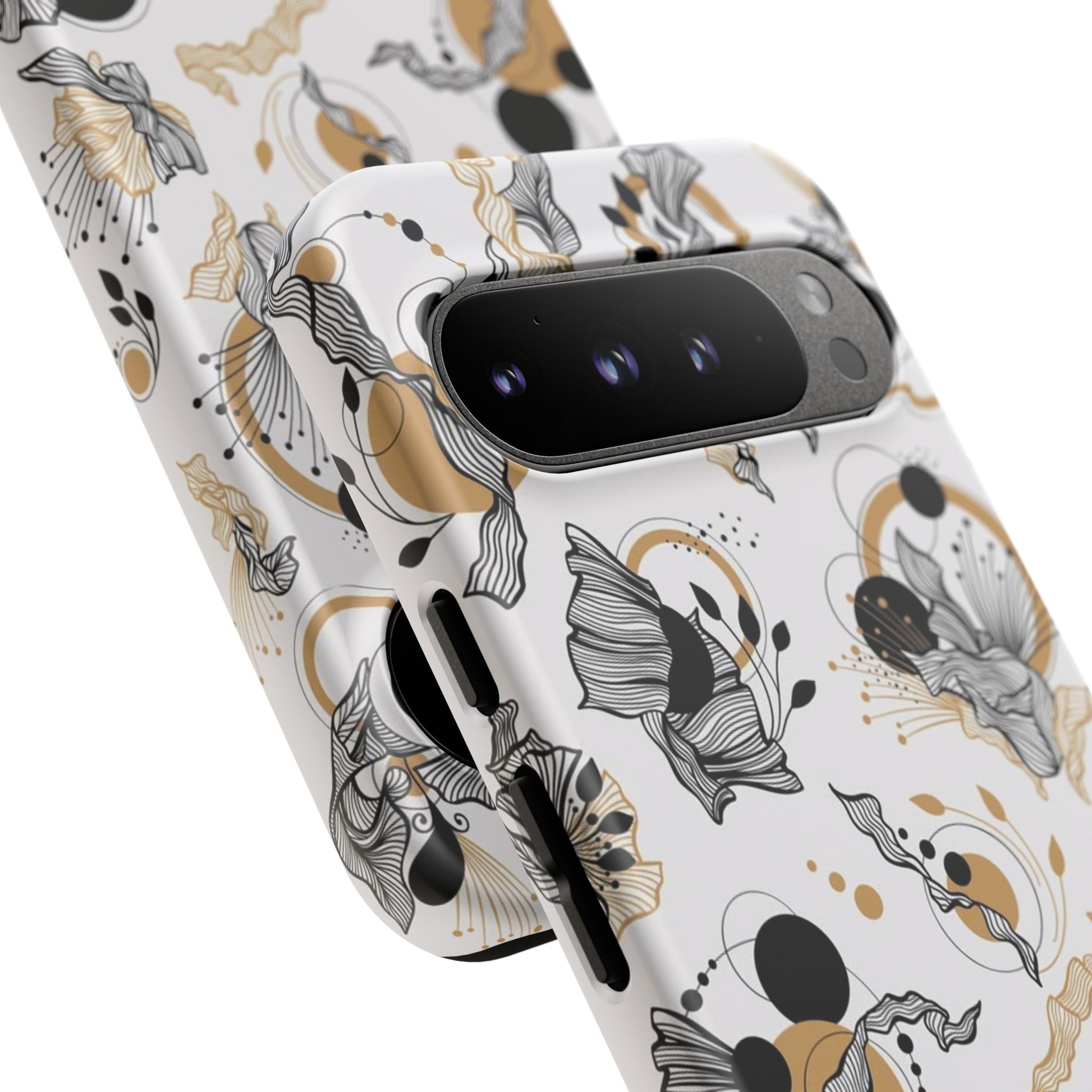 Abstract Floral Design Tough Phone Cases by