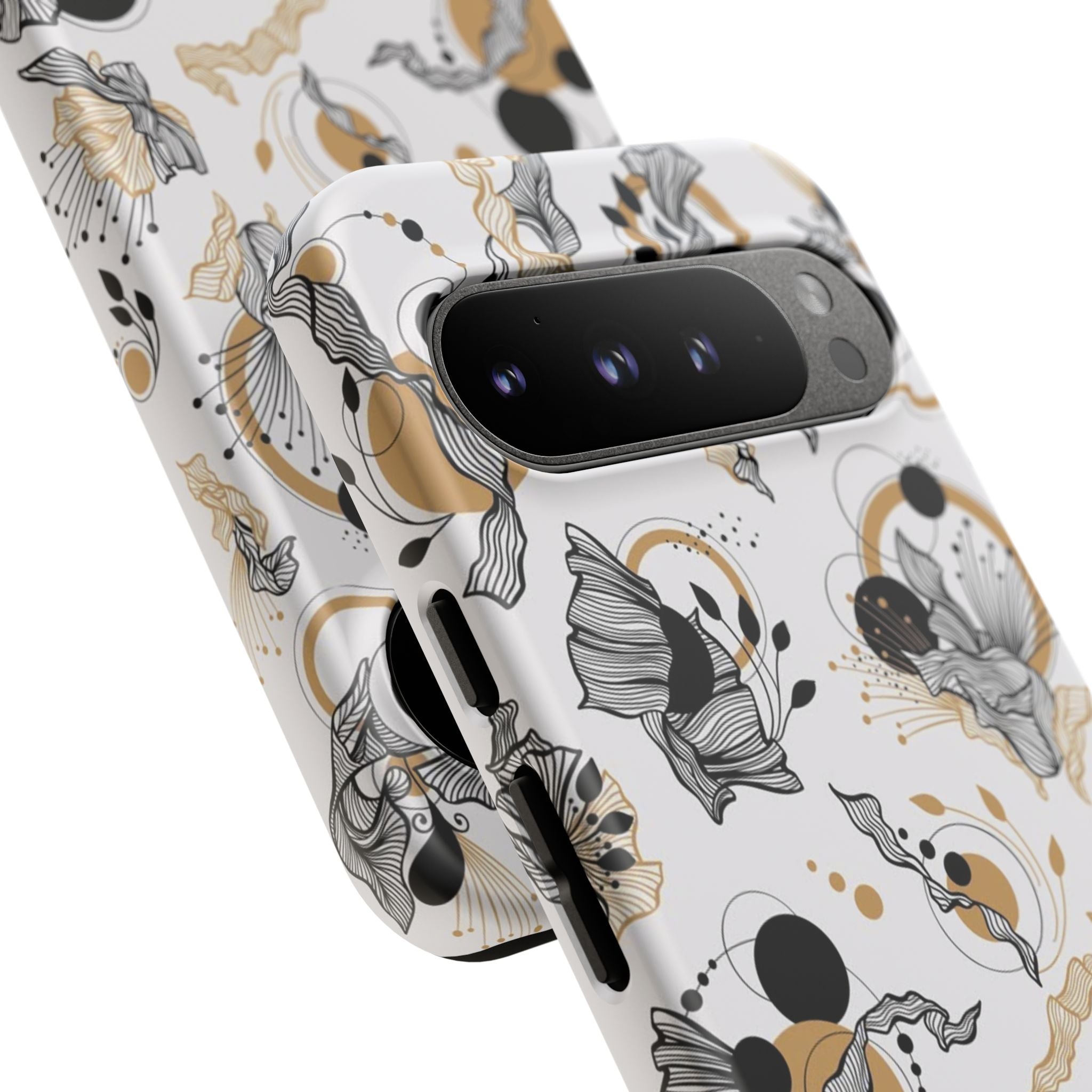 Abstract Floral Design Tough Phone Cases by