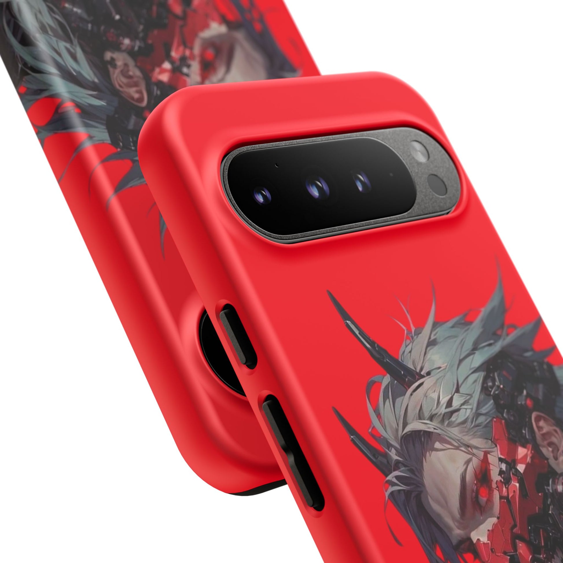 Demon Core Awakening – Futuristic Oni Cyborg Tough Phone Case by