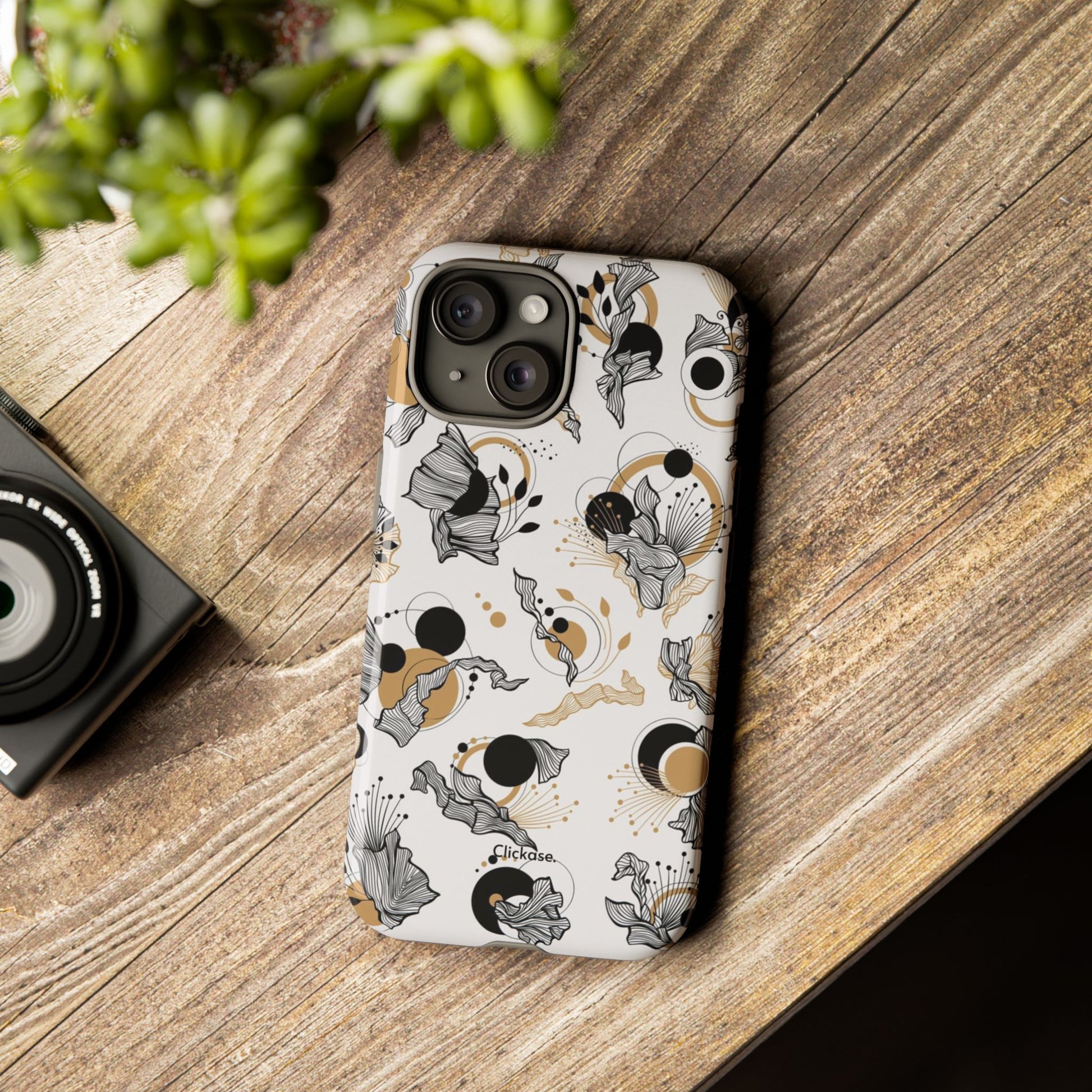 Abstract Floral Design Tough Phone Cases by