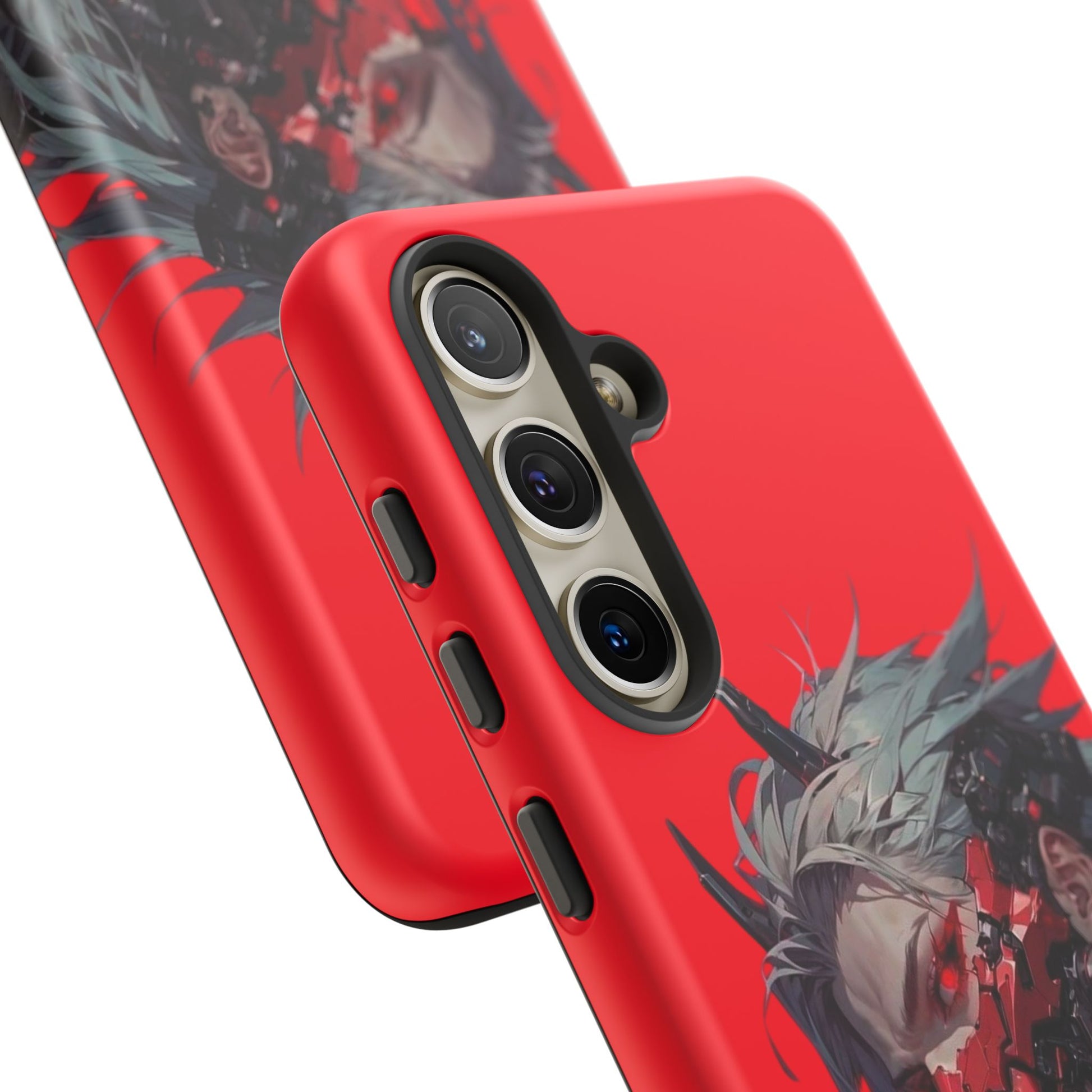 Demon Core Awakening – Futuristic Oni Cyborg Tough Phone Case by