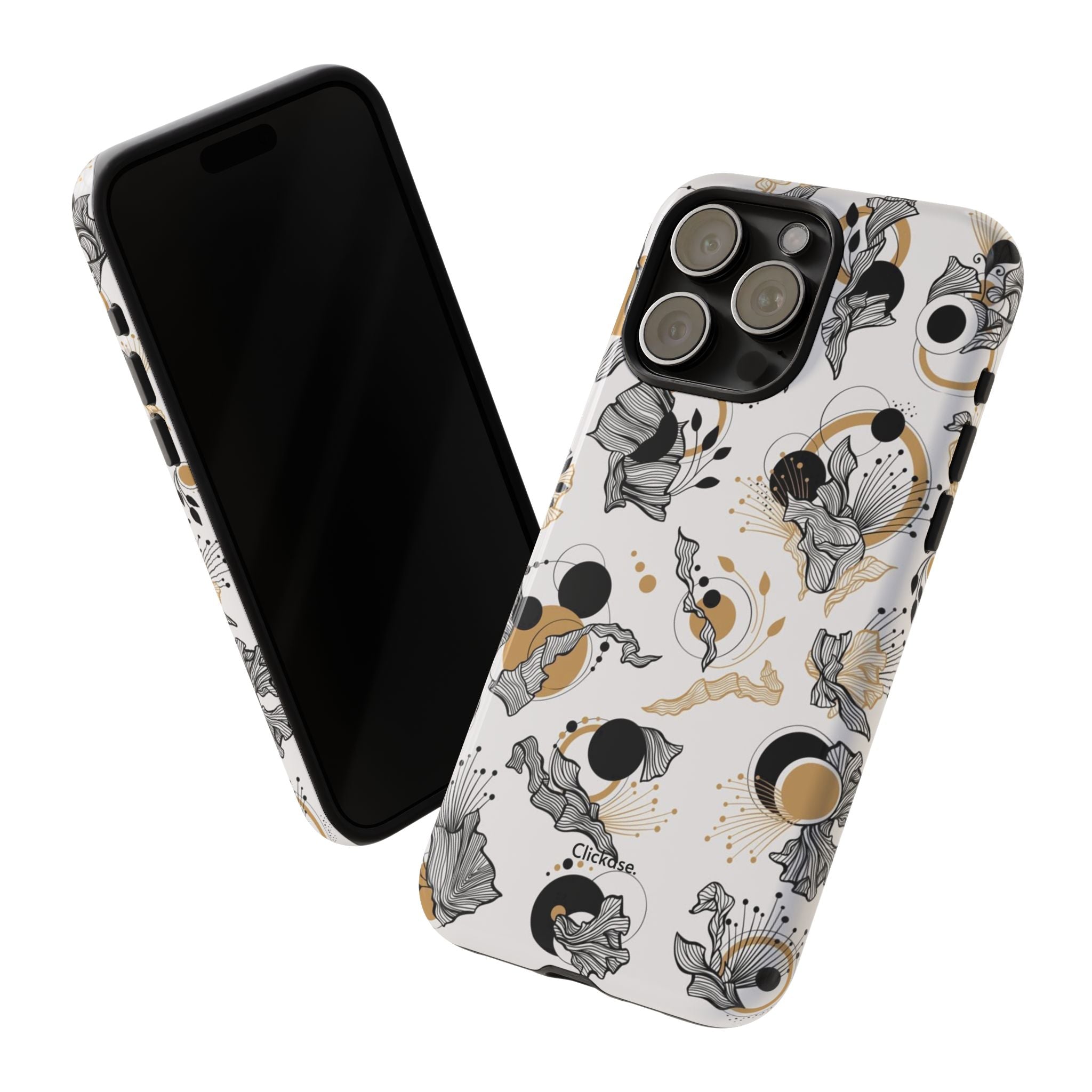 Abstract Floral Design Tough Phone Cases by