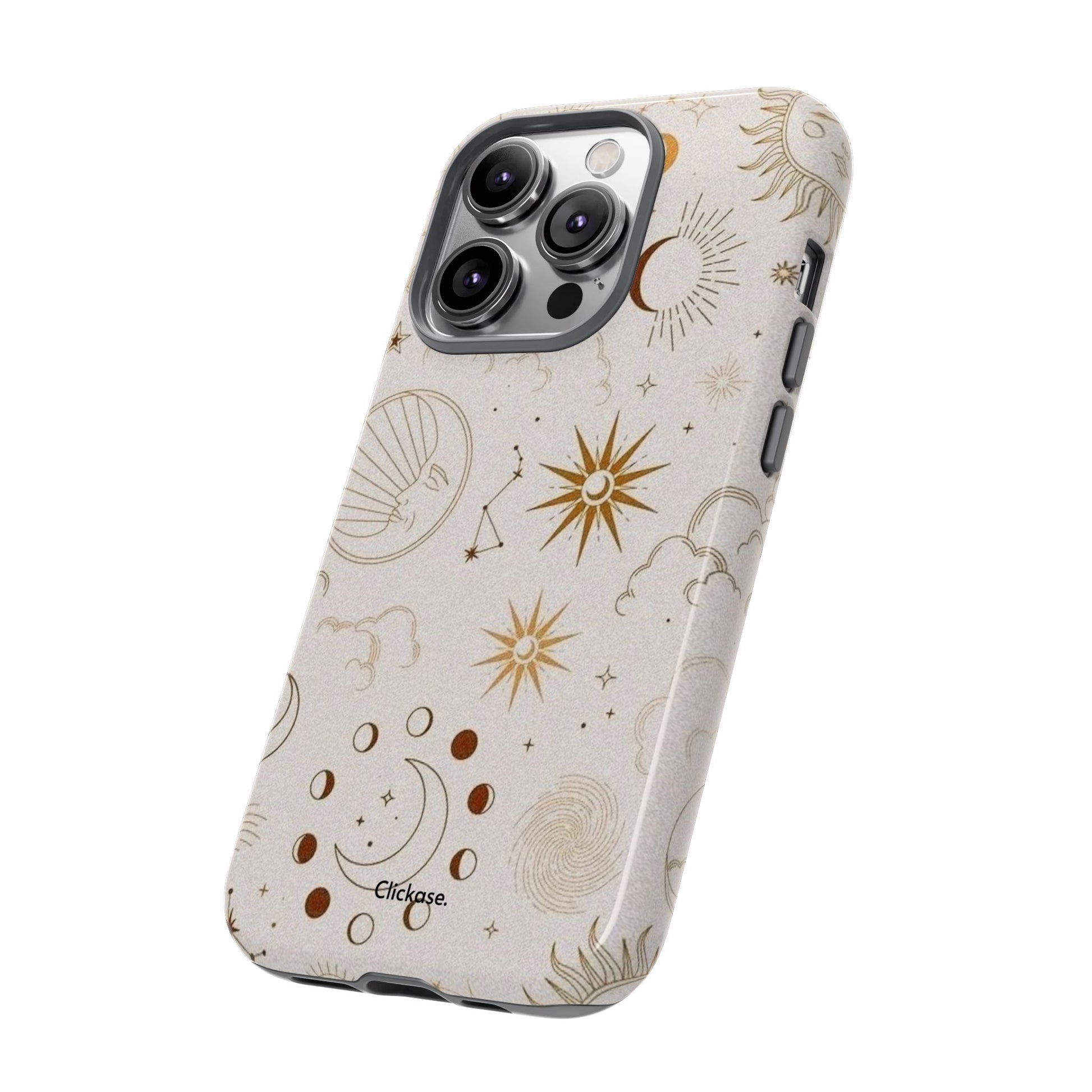 Astrology Celestial Moon and Star Pattern Tough Phone Case by