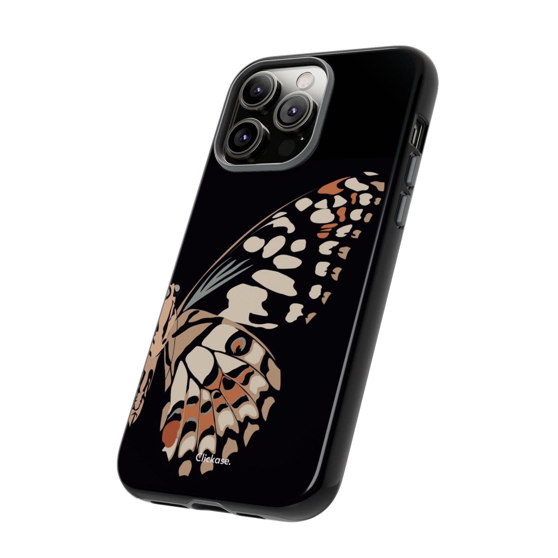Butterfly Black Tough Phone Case by