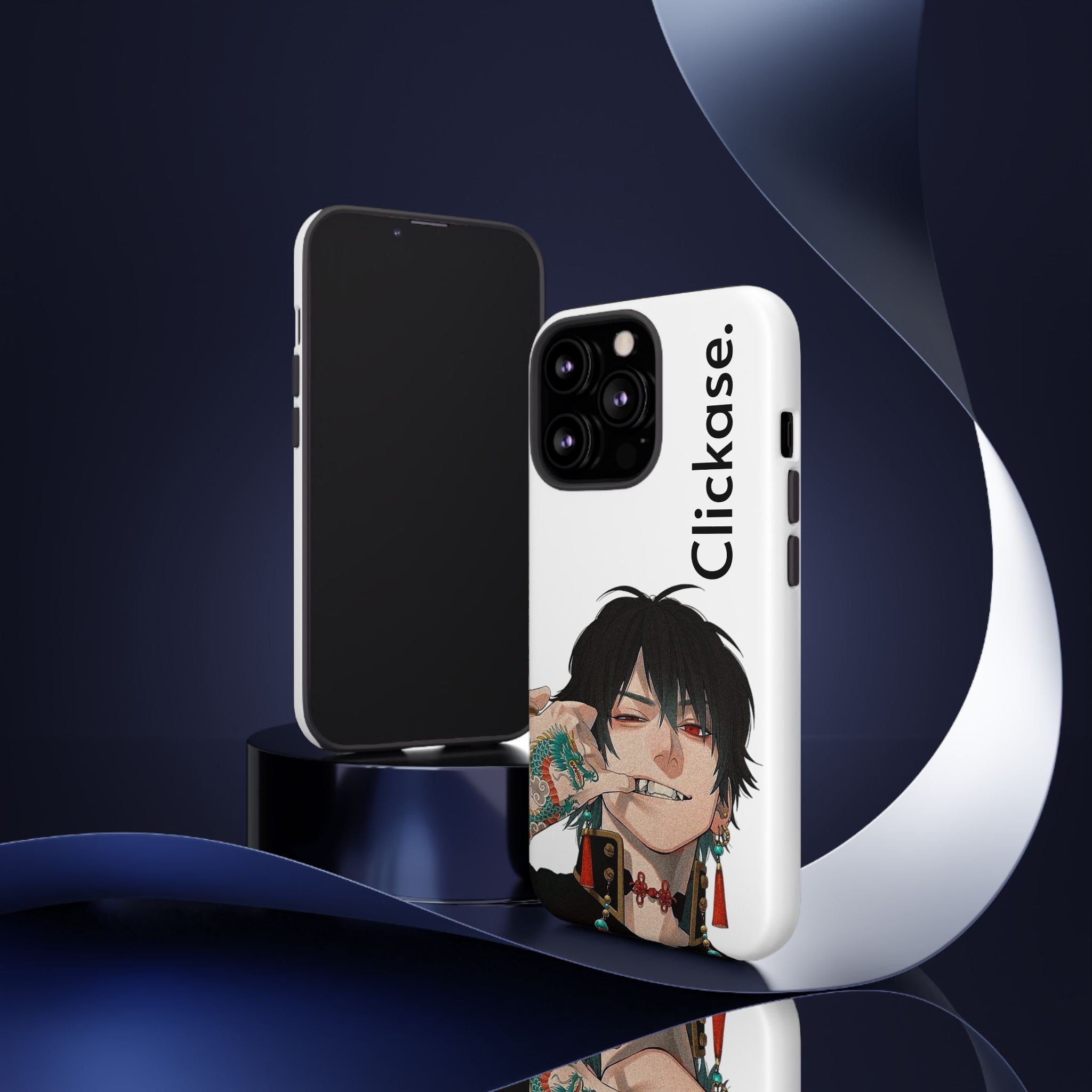 Edgy Anime Rebel Character - Tough Phone Case by