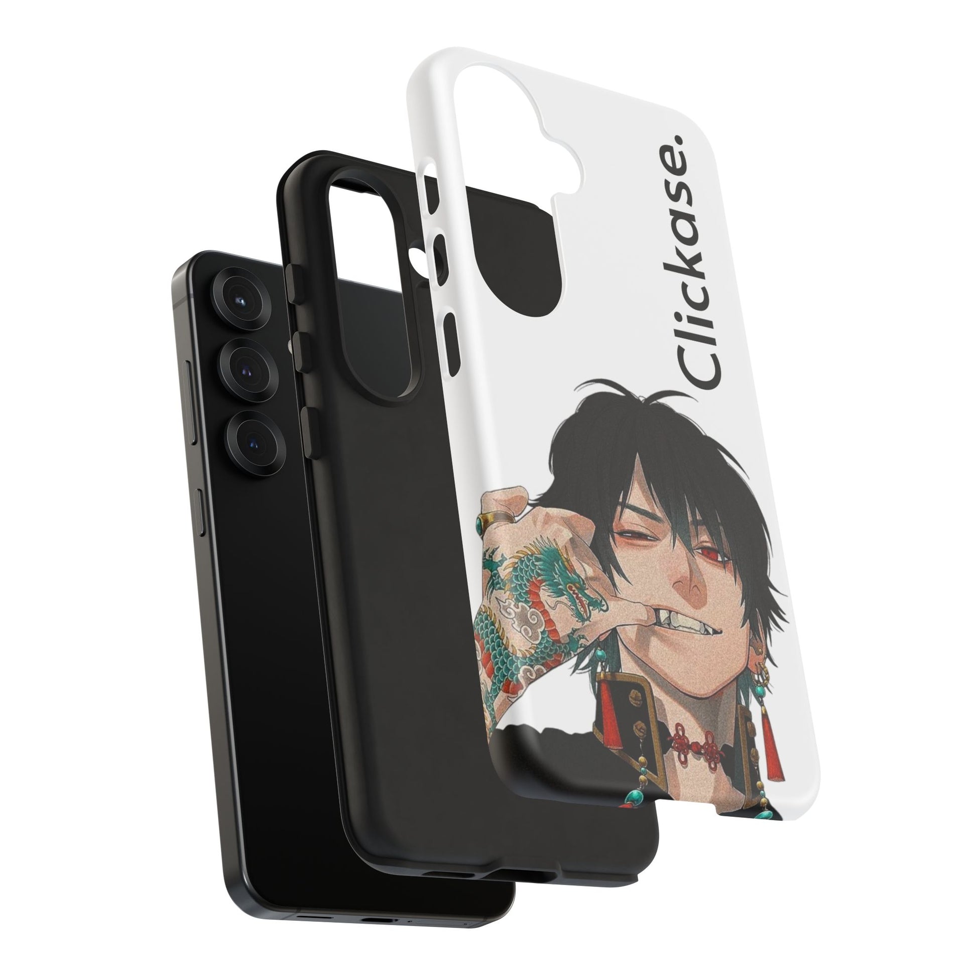 Edgy Anime Rebel Character - Tough Phone Case by