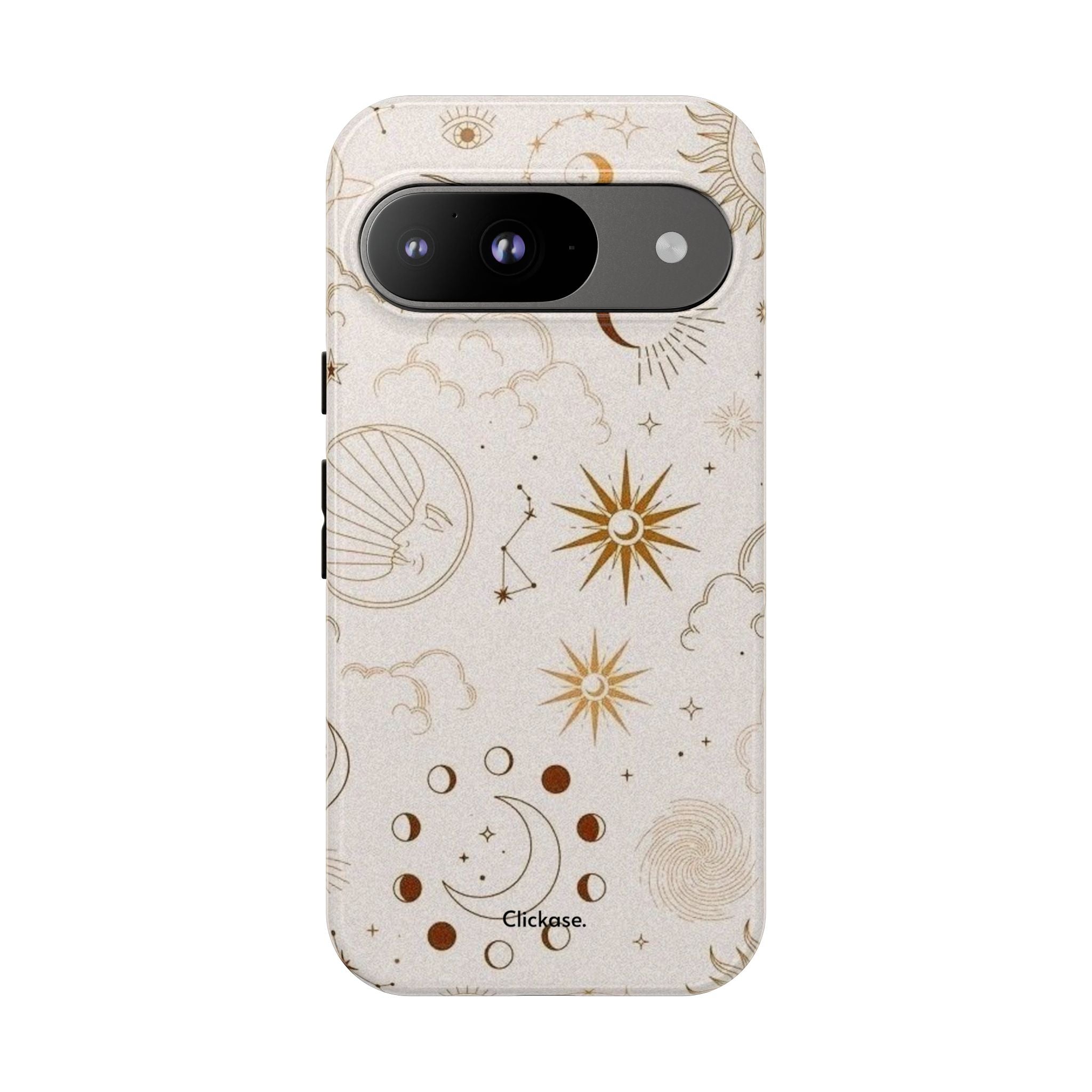 Astrology Celestial Moon and Star Pattern Tough Phone Case by