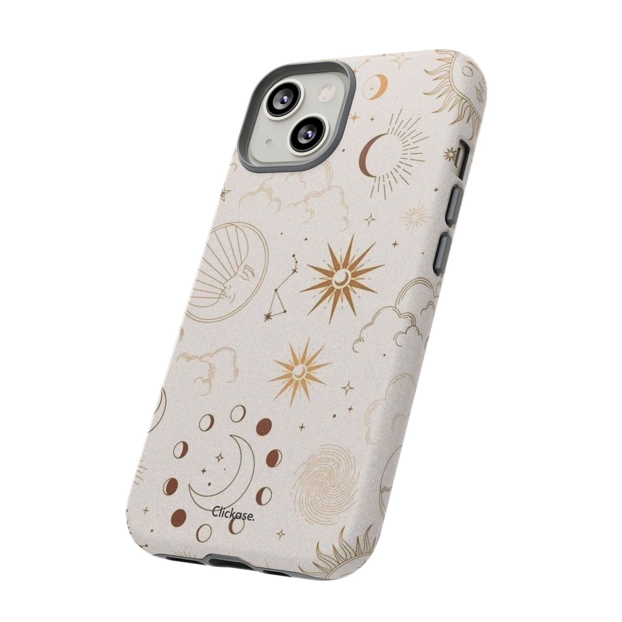 Astrology Celestial Moon and Star Pattern Tough Phone Case by