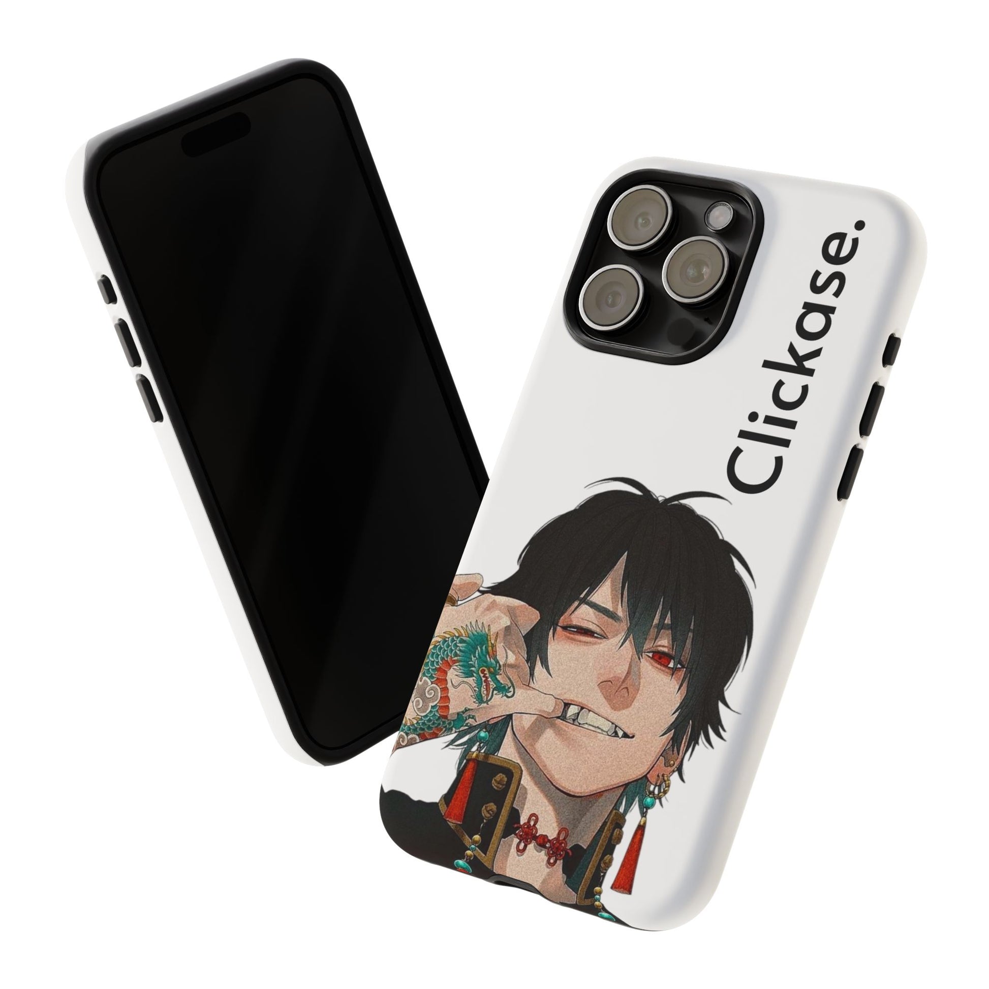 Edgy Anime Rebel Character - Tough Phone Case by