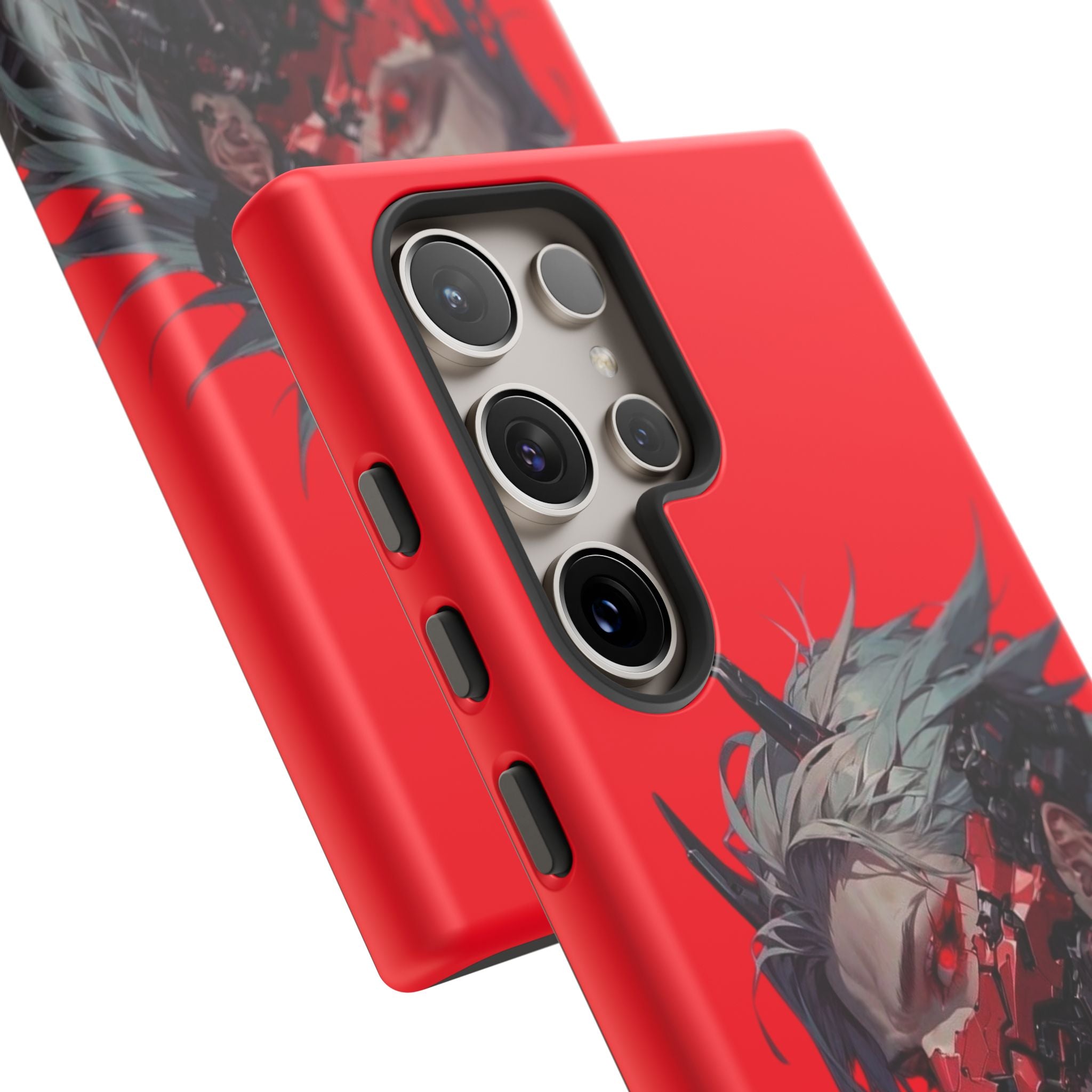 Demon Core Awakening – Futuristic Oni Cyborg Tough Phone Case by