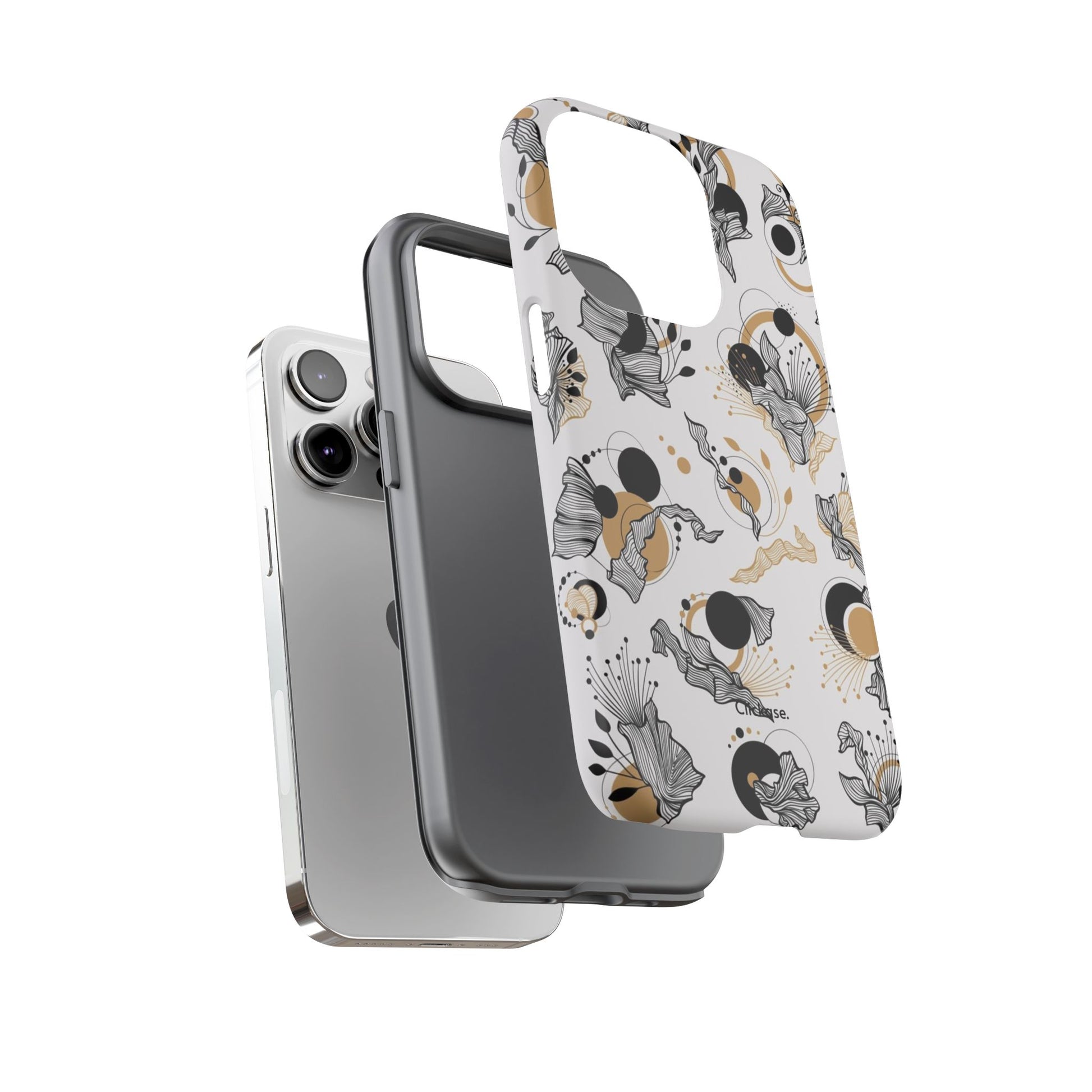 Abstract Floral Design Tough Phone Cases by