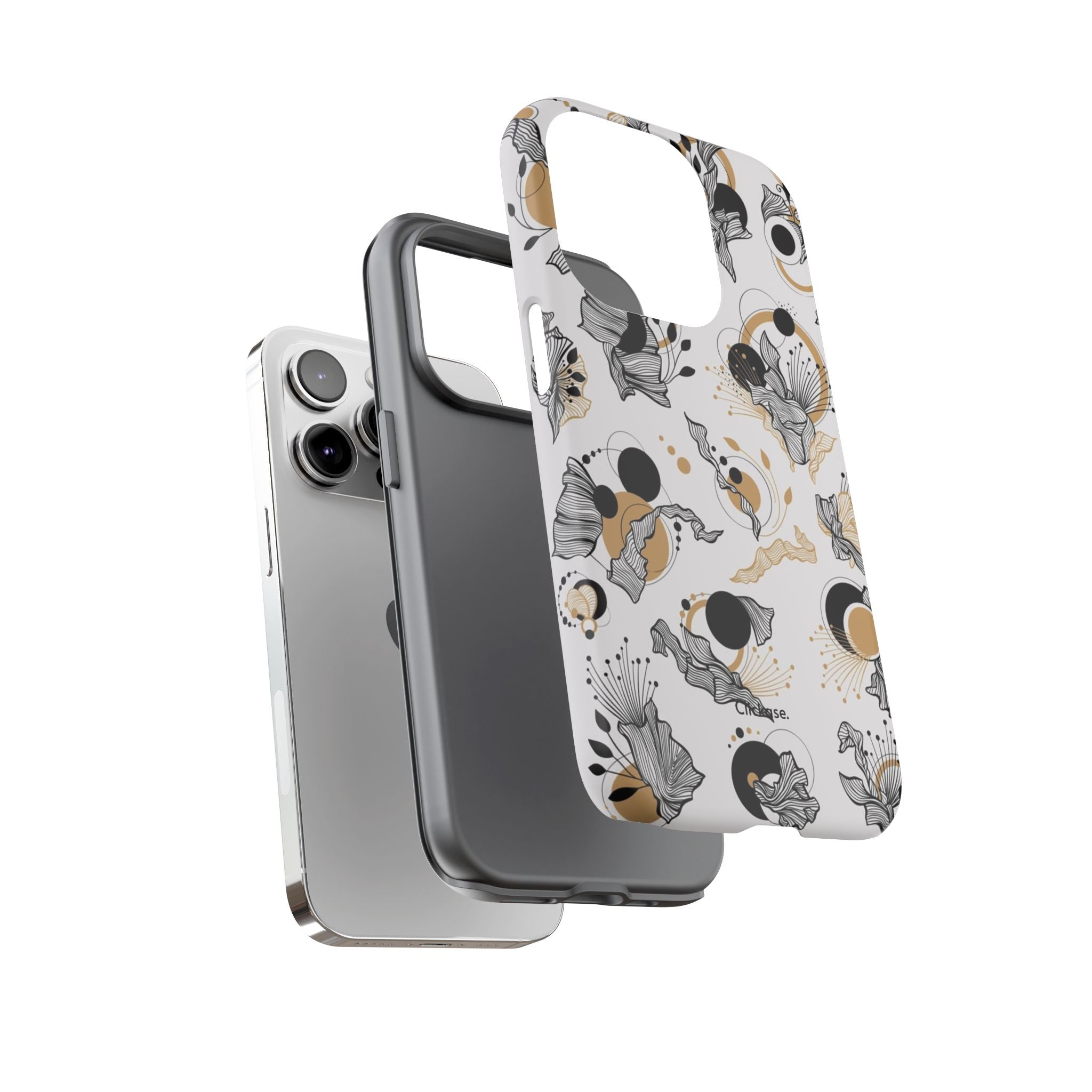 Abstract Floral Design Tough Phone Cases by