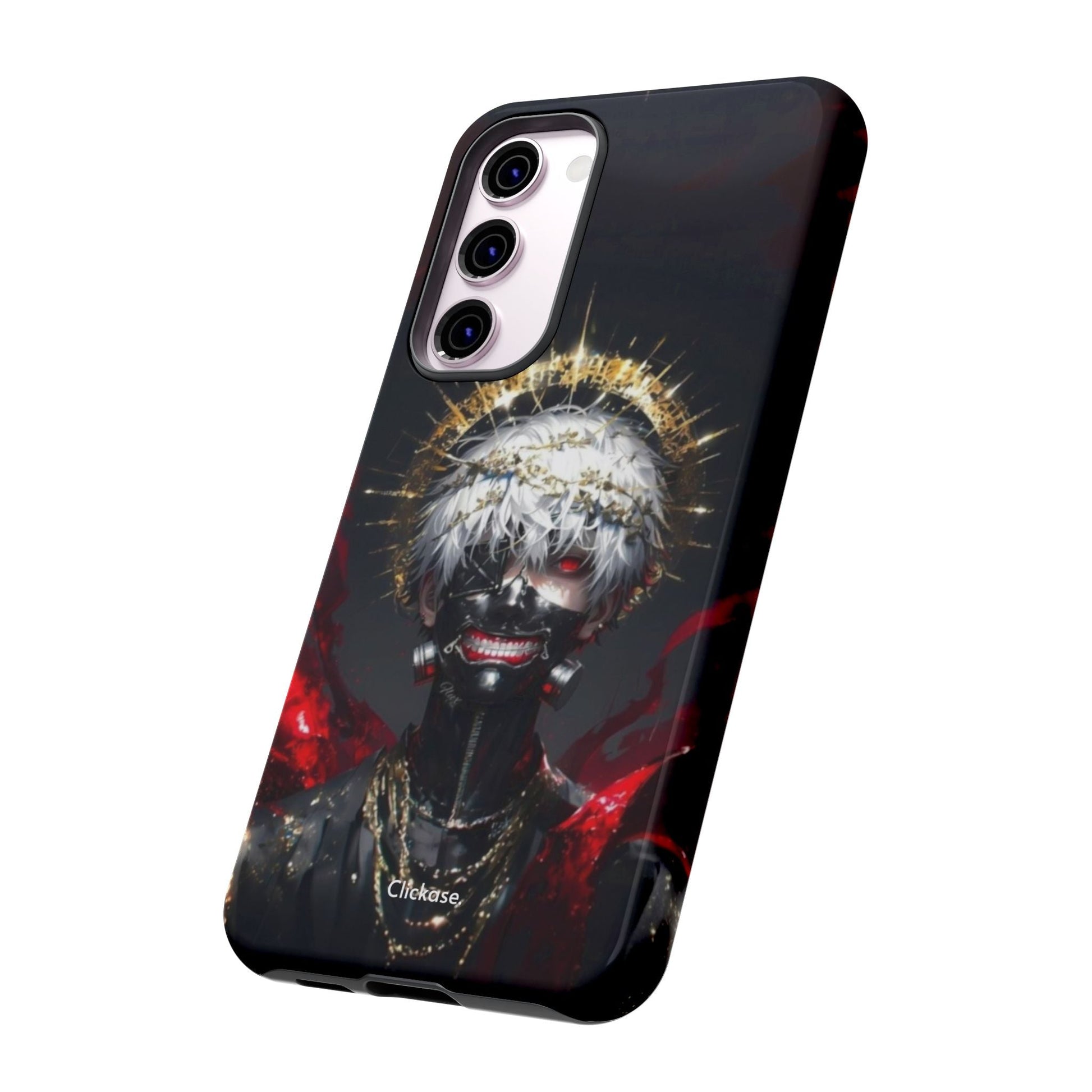 Ken Kaneki anime character phone case with 3D wrap and durable shock-absorbing design