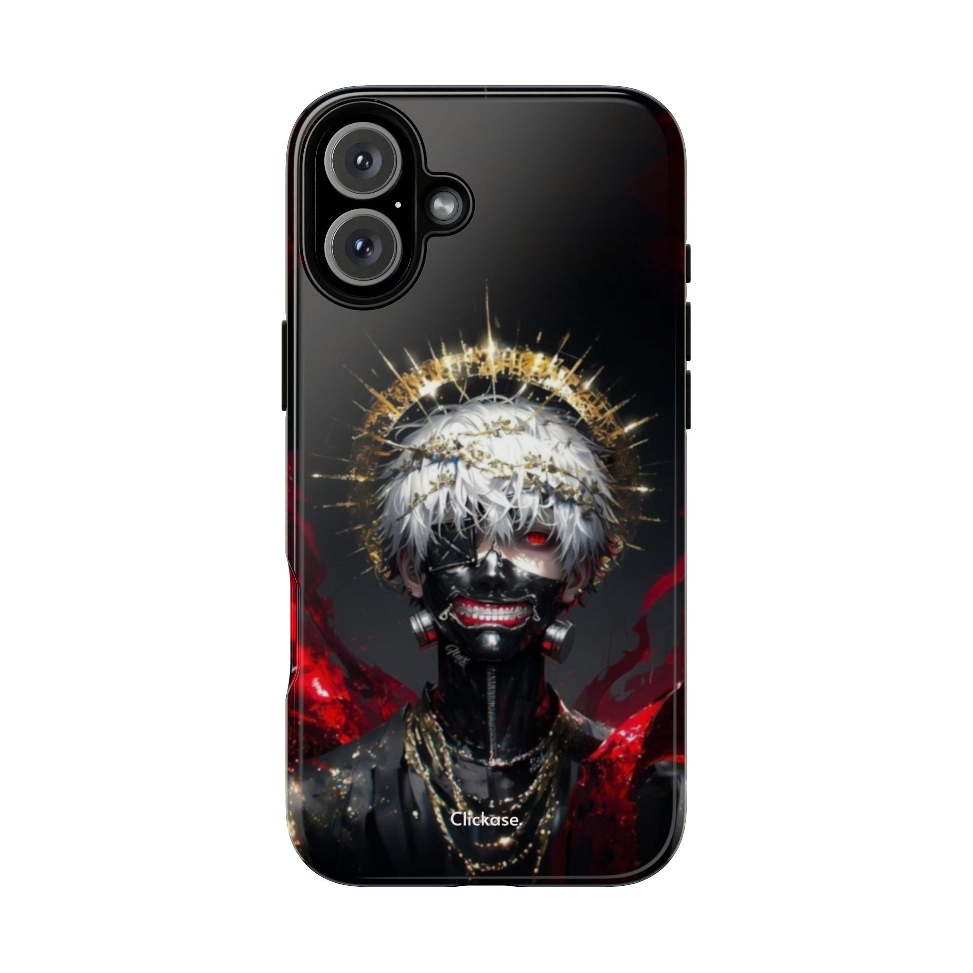 Ken Kaneki anime phone case with bold 3D wrap design and durable shock-absorbing protection