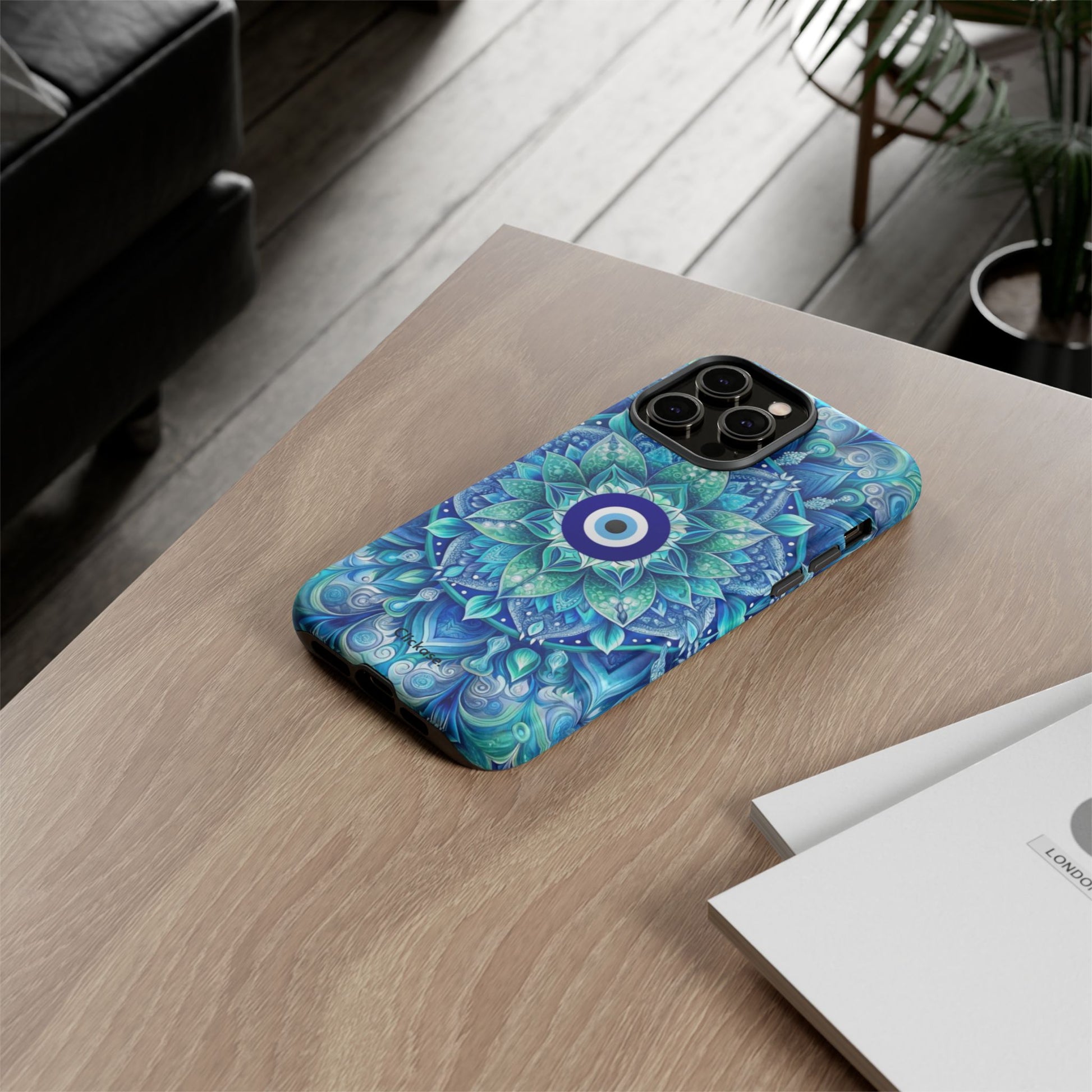 Mandala Design Blue Eye Pattern Tough Phone Case by