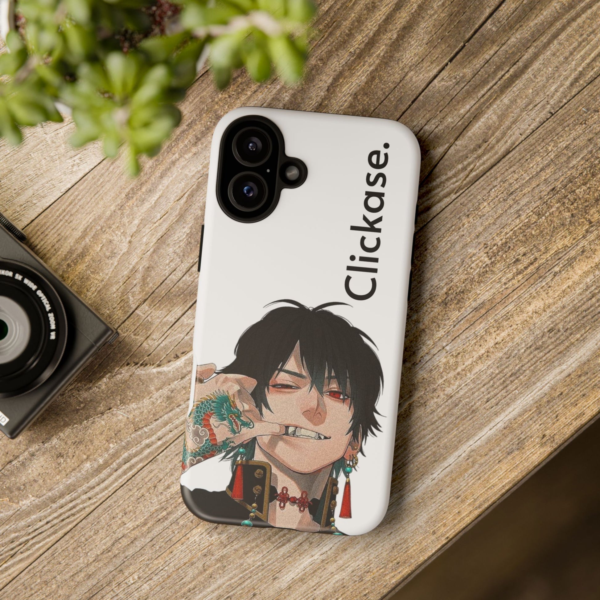 Edgy Anime Rebel Character - Tough Phone Case by