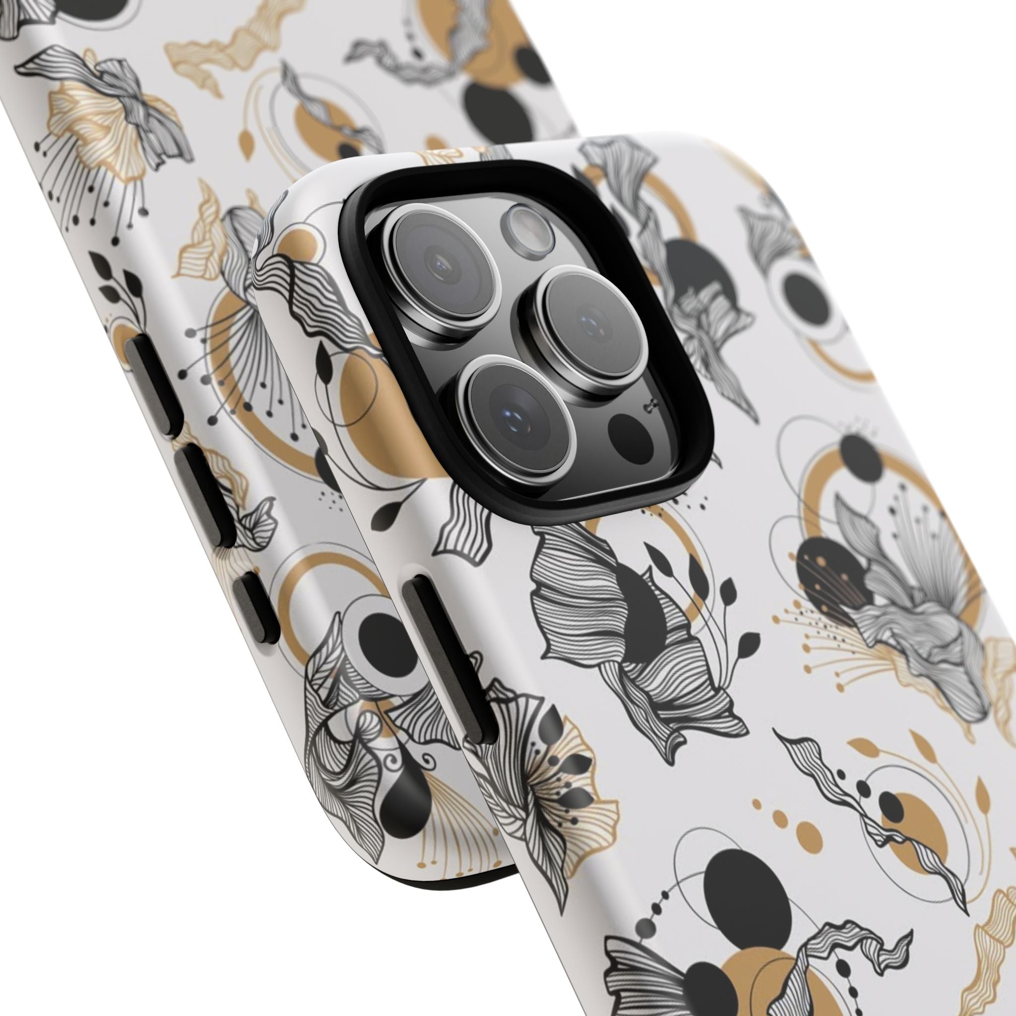 Abstract Floral Design Tough Phone Cases by