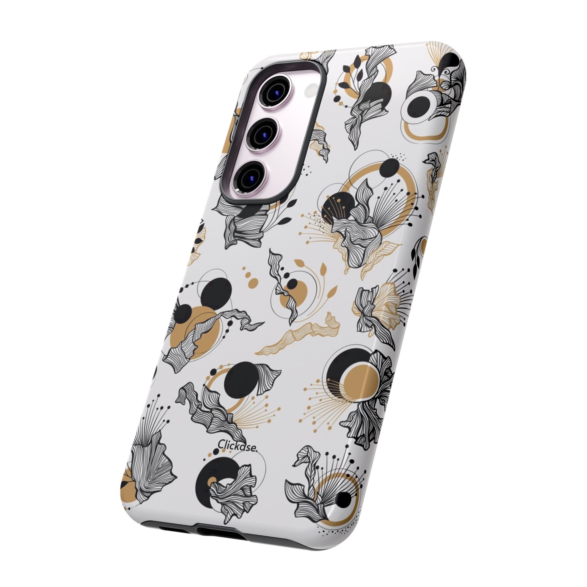 Abstract Floral Design Tough Phone Cases by