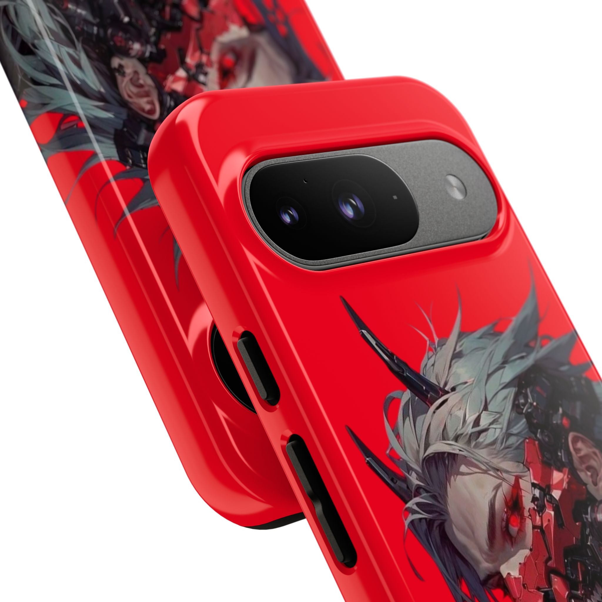 Demon Core Awakening – Futuristic Oni Cyborg Tough Phone Case by