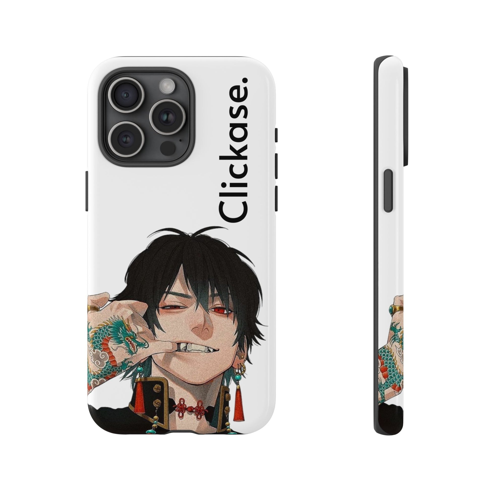Edgy Anime Rebel Character - Tough Phone Case by