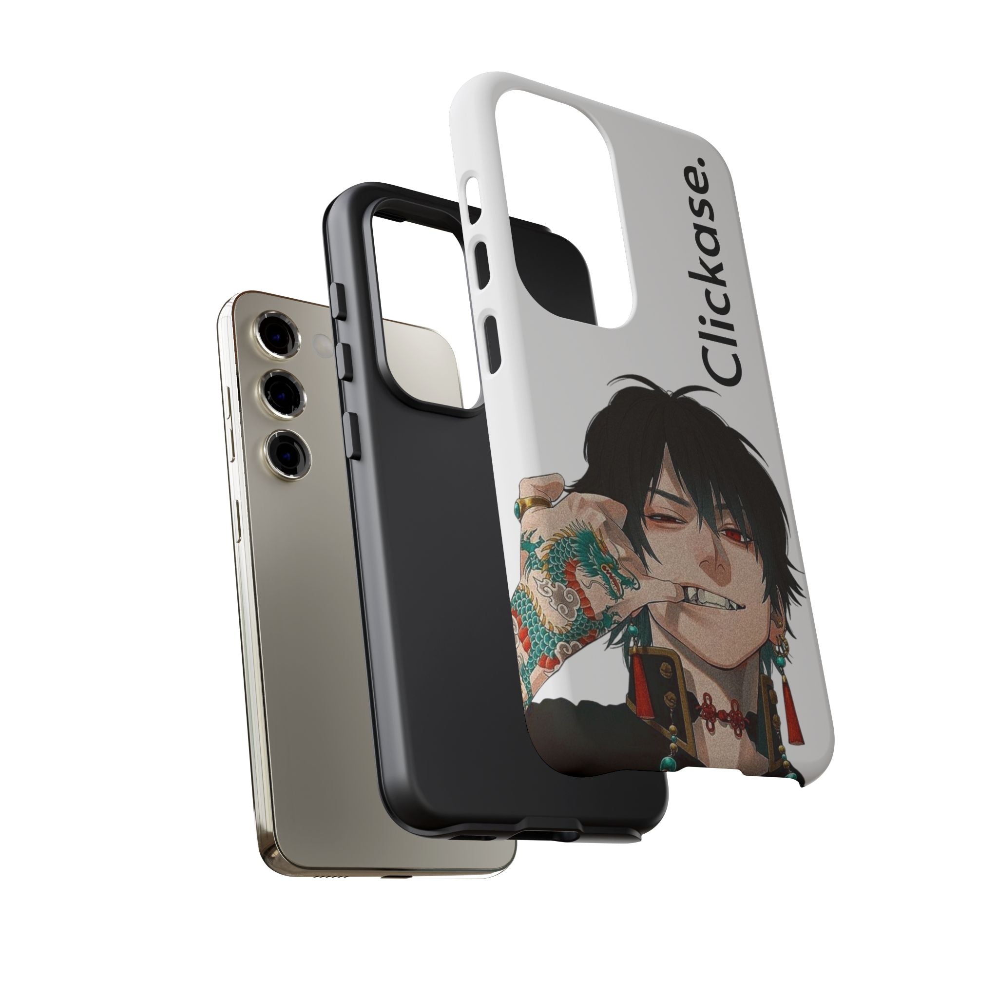Edgy Anime Rebel Character - Tough Phone Case by