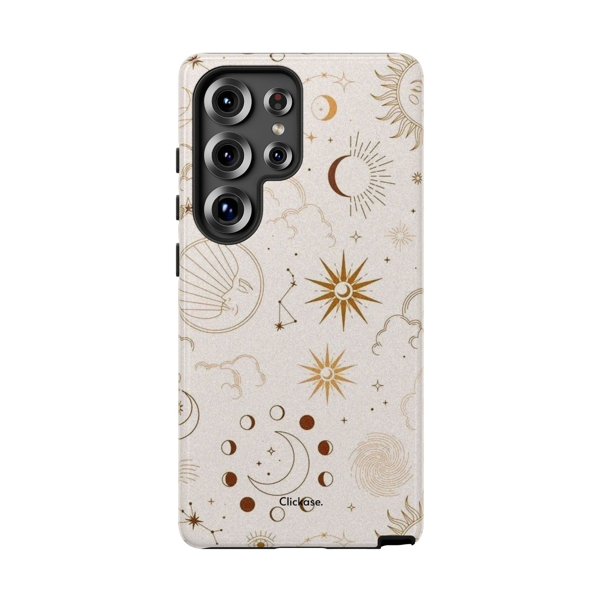 Astrology Celestial Moon and Star Pattern Tough Phone Case by