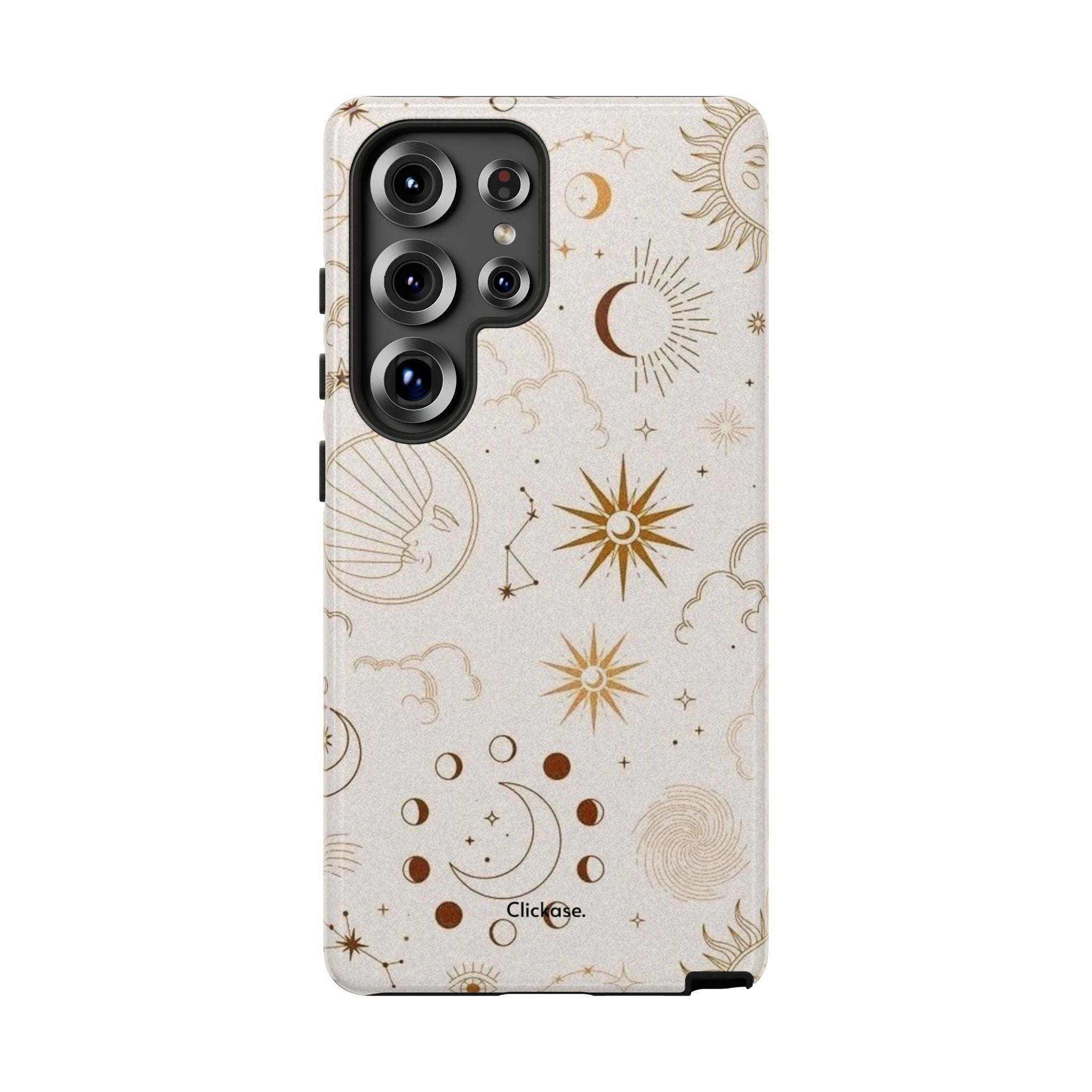 Astrology Celestial Moon and Star Pattern Tough Phone Case by