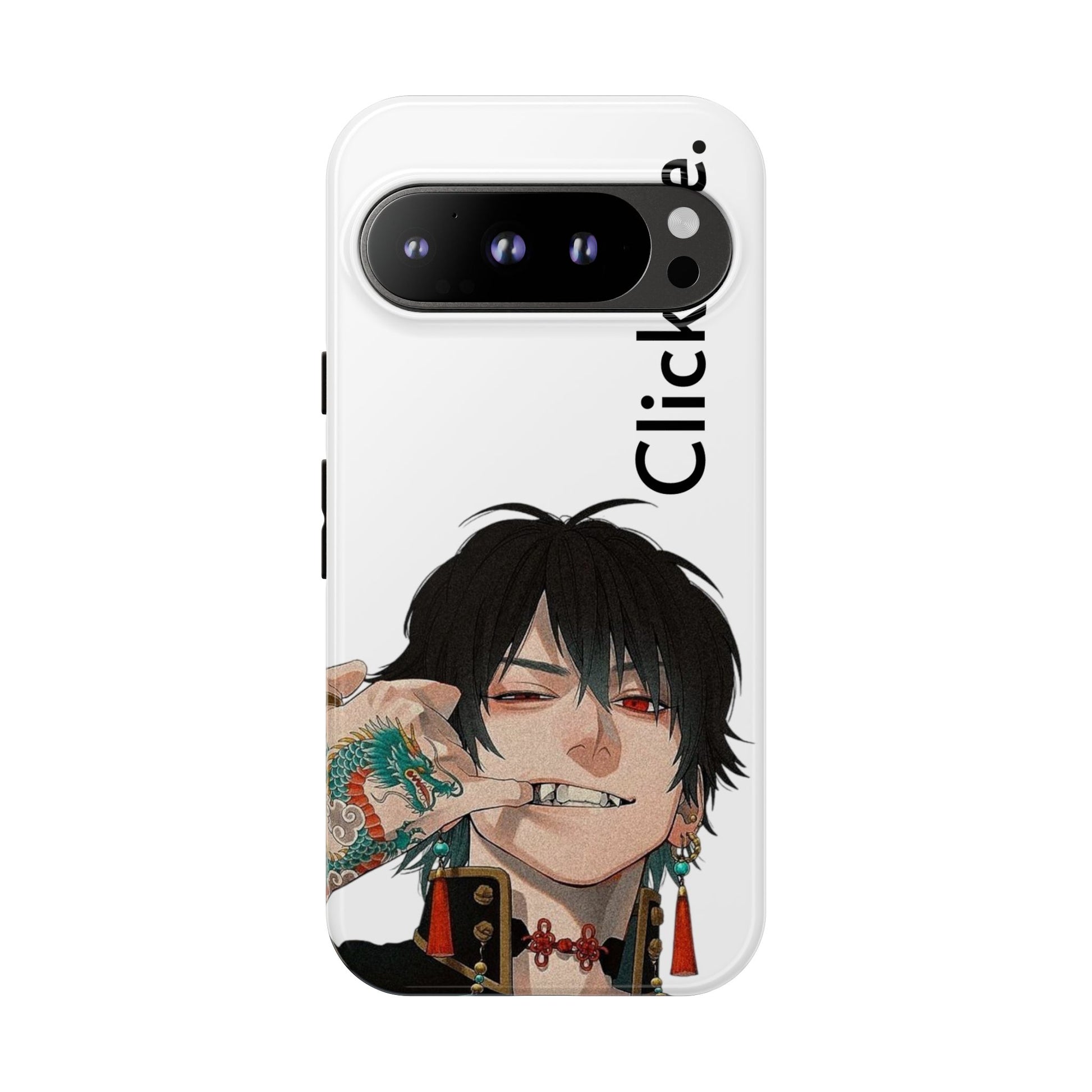 Edgy Anime Rebel Character - Tough Phone Case by