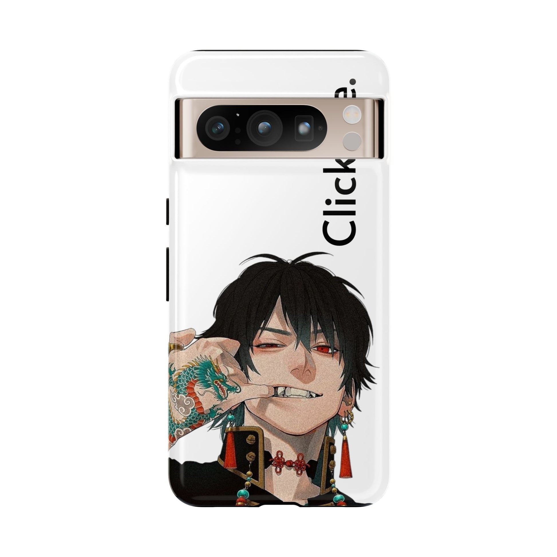 Edgy Anime Rebel Character - Tough Phone Case by