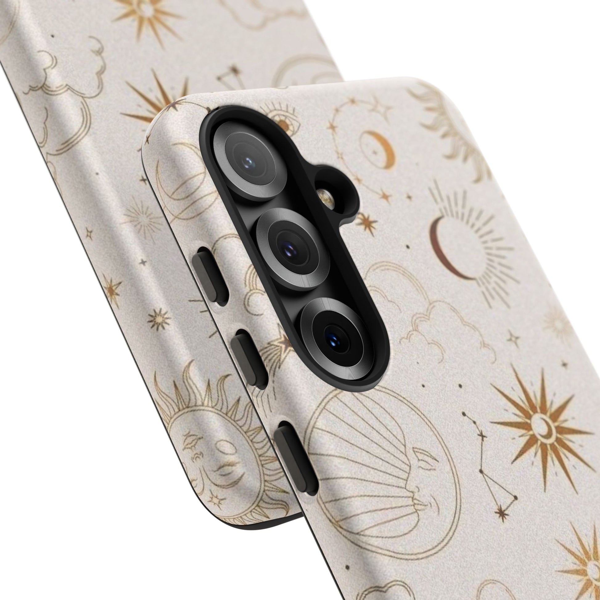 Astrology Celestial Moon and Star Pattern Tough Phone Case by