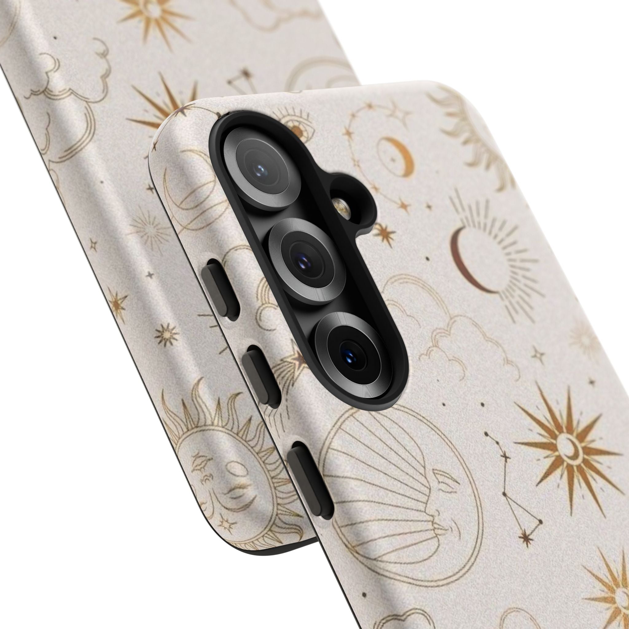 Astrology Celestial Moon and Star Pattern Tough Phone Case by