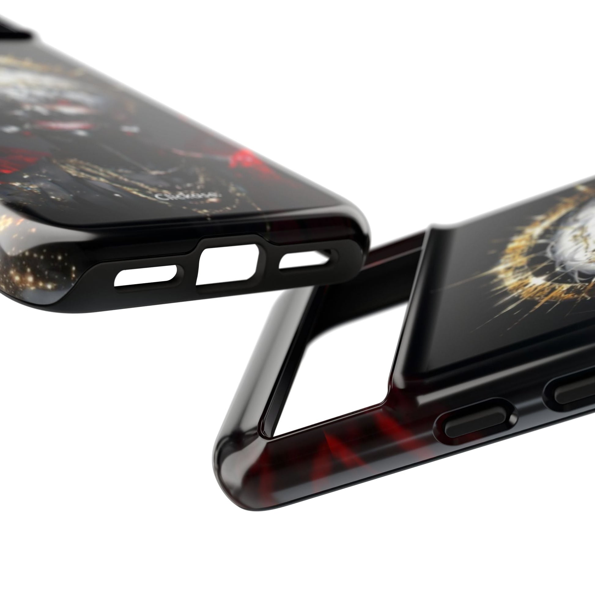 Close-up view of Ken Kaneki anime touch phone case with vibrant 3D wrap and durable shock-absorbing design