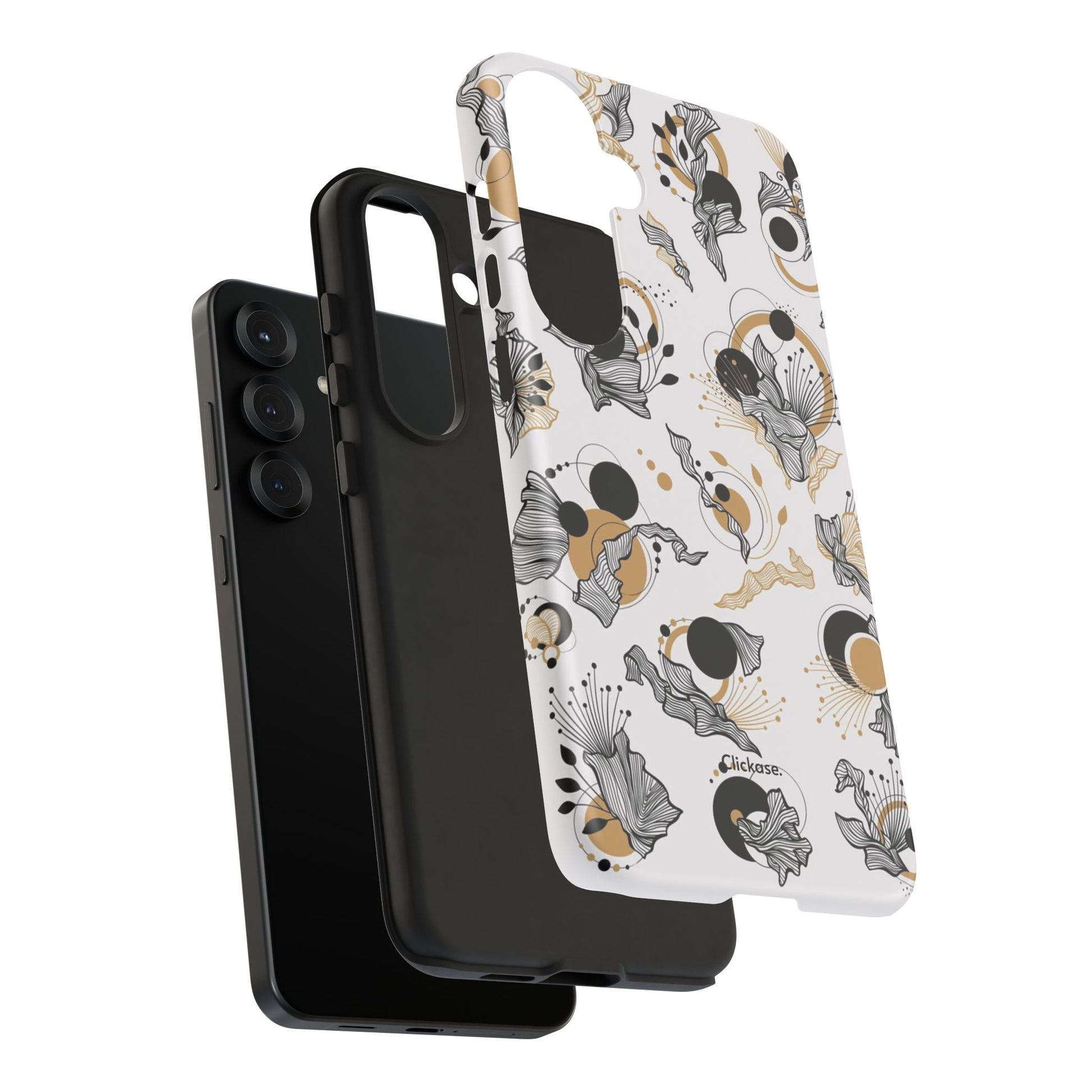 Abstract Floral Design Tough Phone Cases by