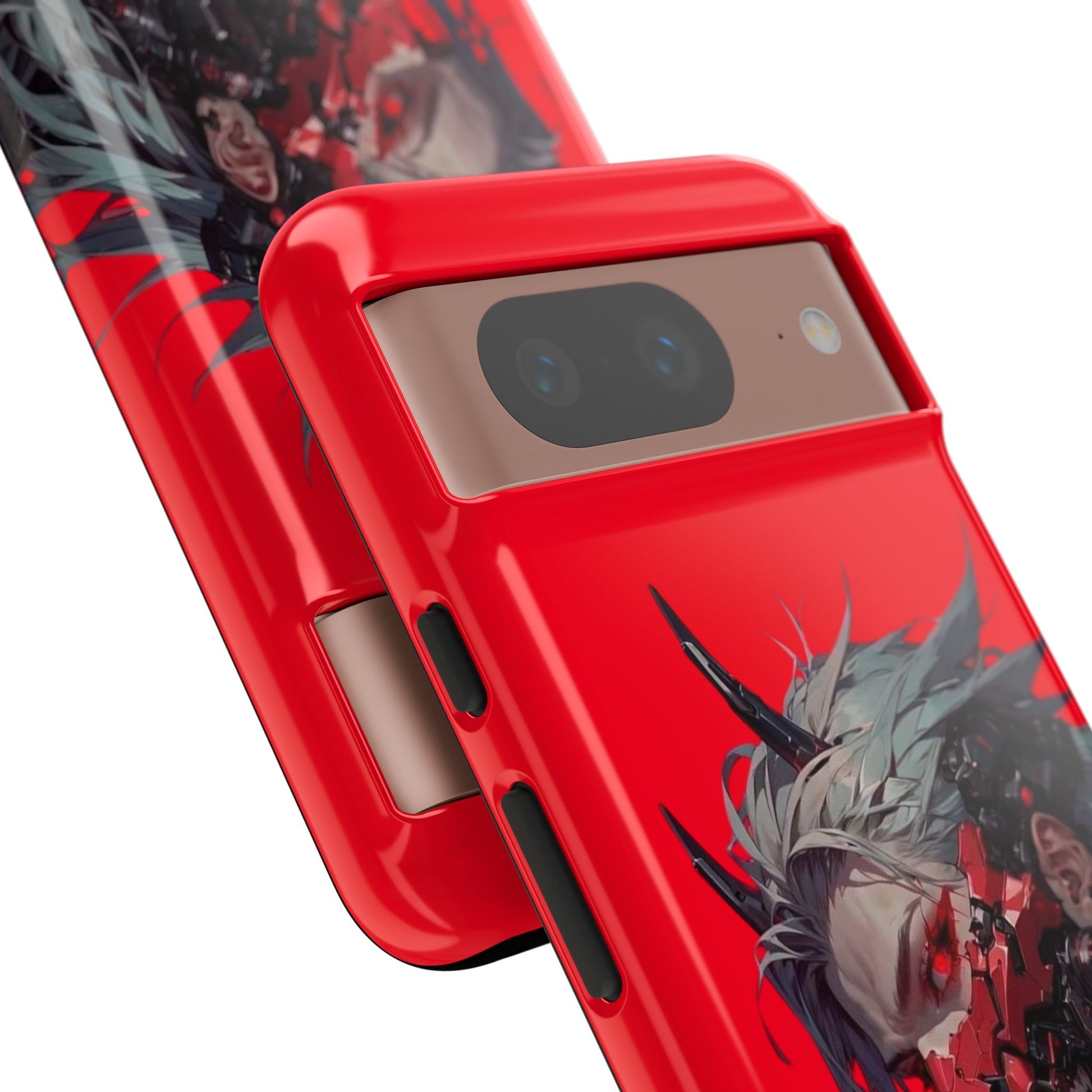 Demon Core Awakening – Futuristic Oni Cyborg Tough Phone Case by