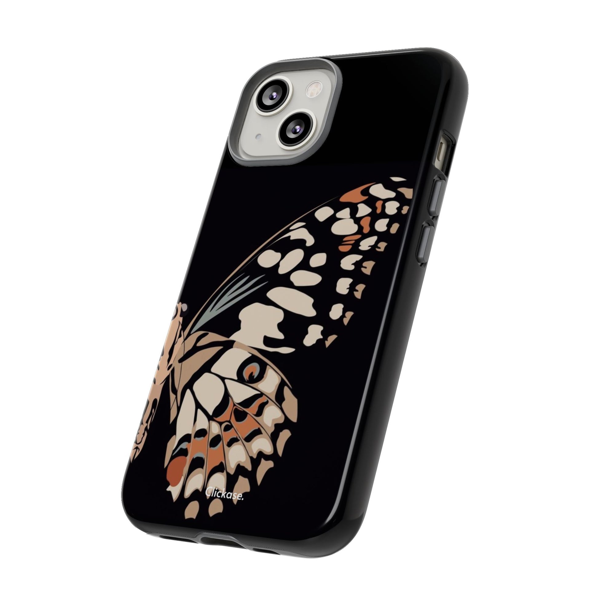 Butterfly Black Tough Phone Case by