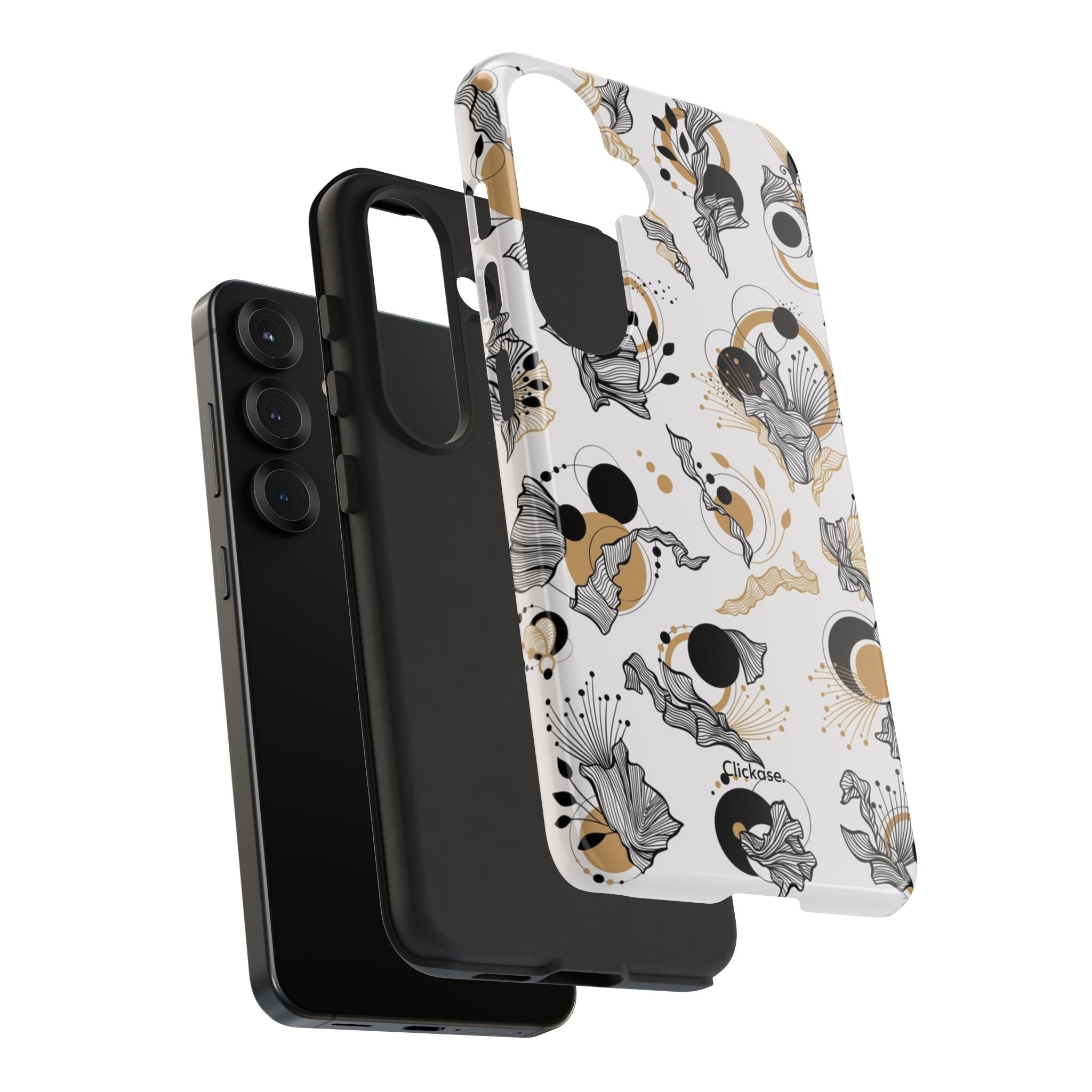 Abstract Floral Design Tough Phone Cases by