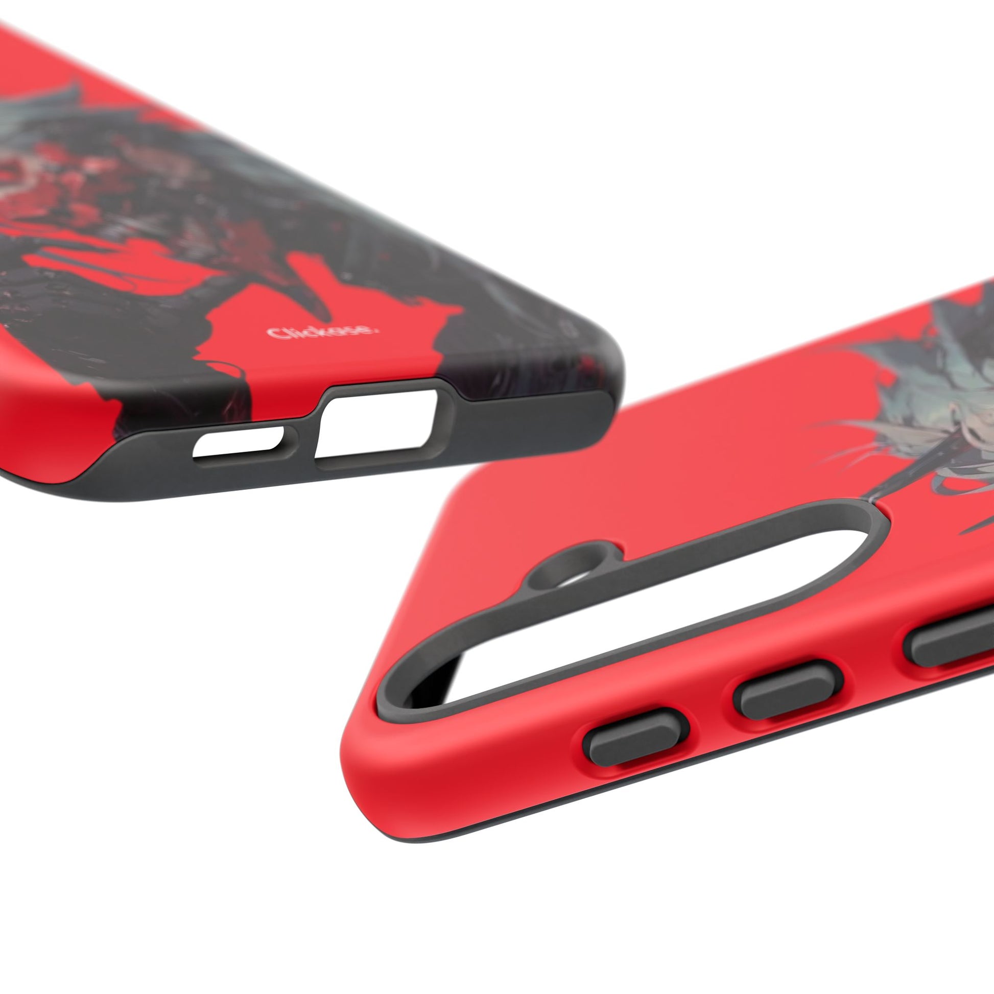 Demon Core Awakening – Futuristic Oni Cyborg Tough Phone Case by