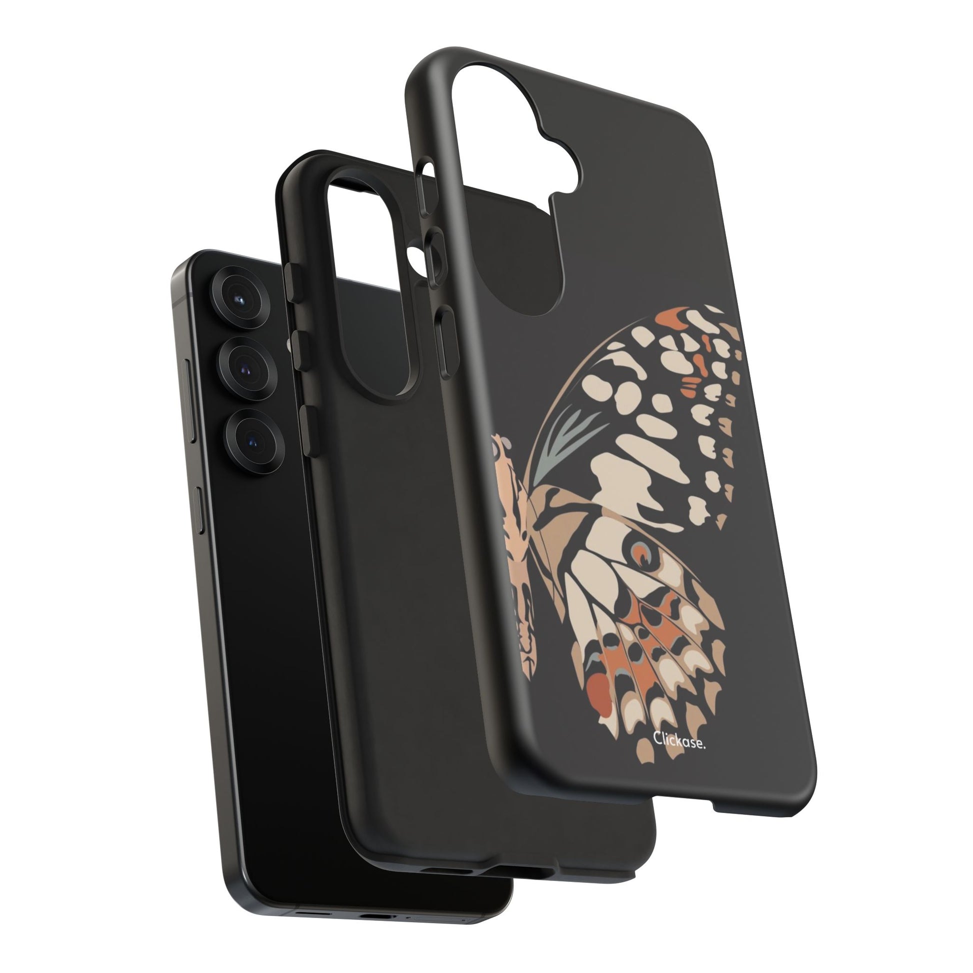 Butterfly Black Tough Phone Case by