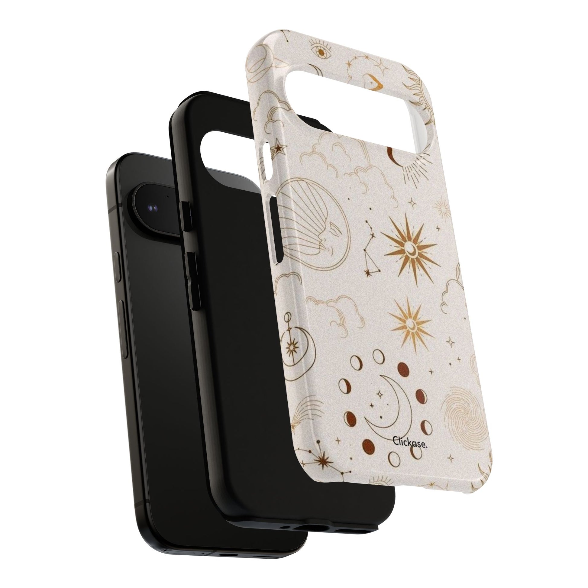 Astrology Celestial Moon and Star Pattern Tough Phone Case by