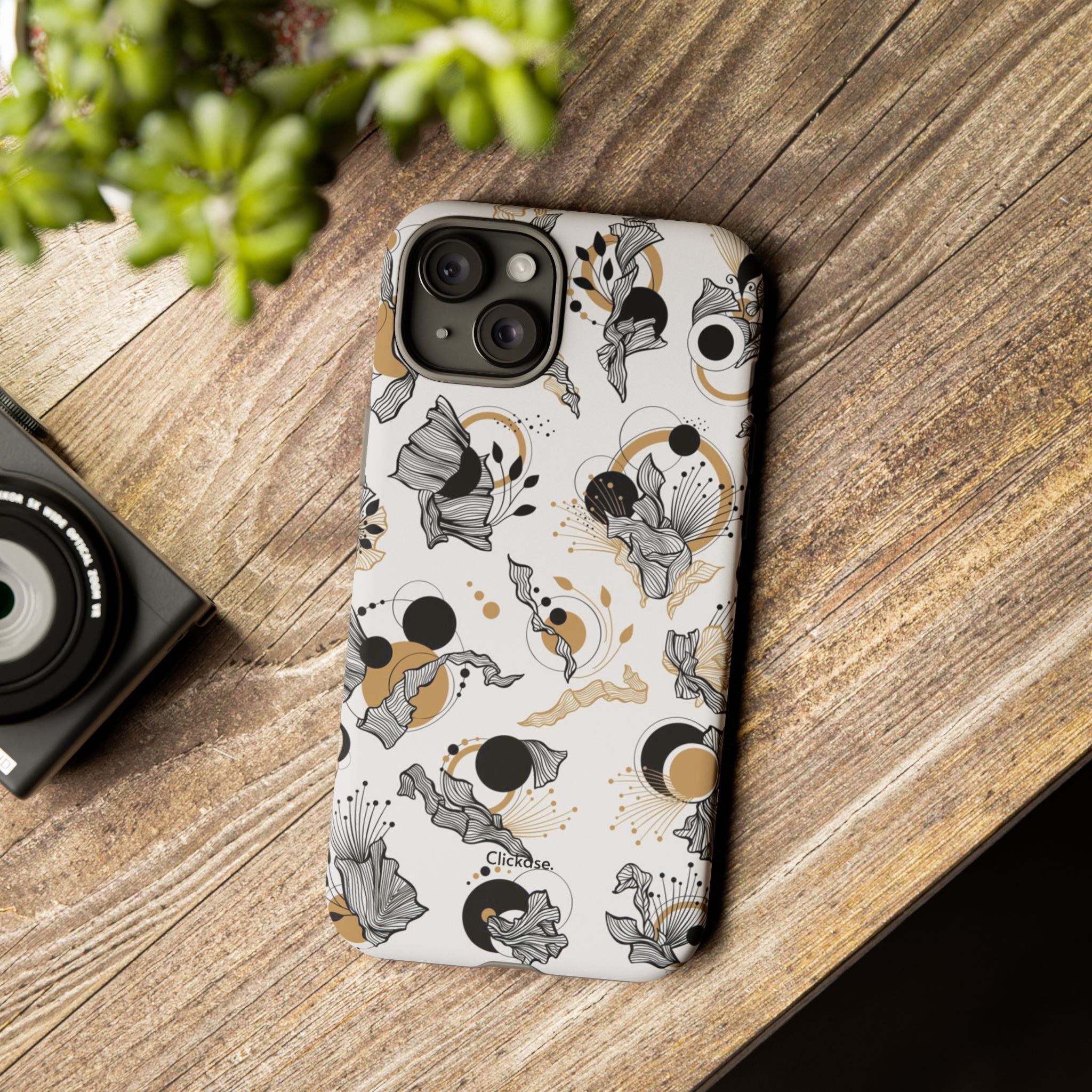 Abstract Floral Design Tough Phone Cases by