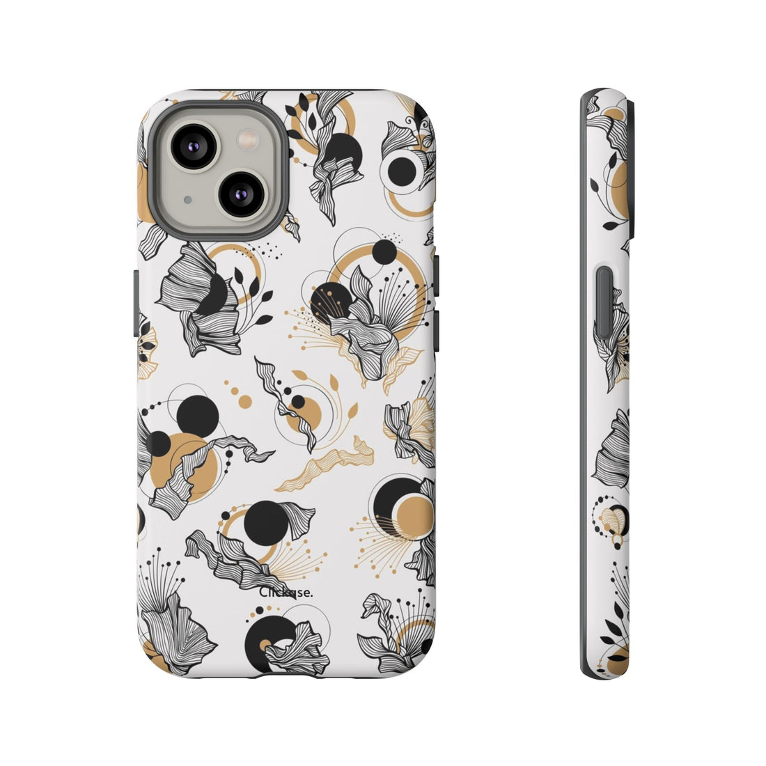 Abstract Floral Design Tough Phone Cases by