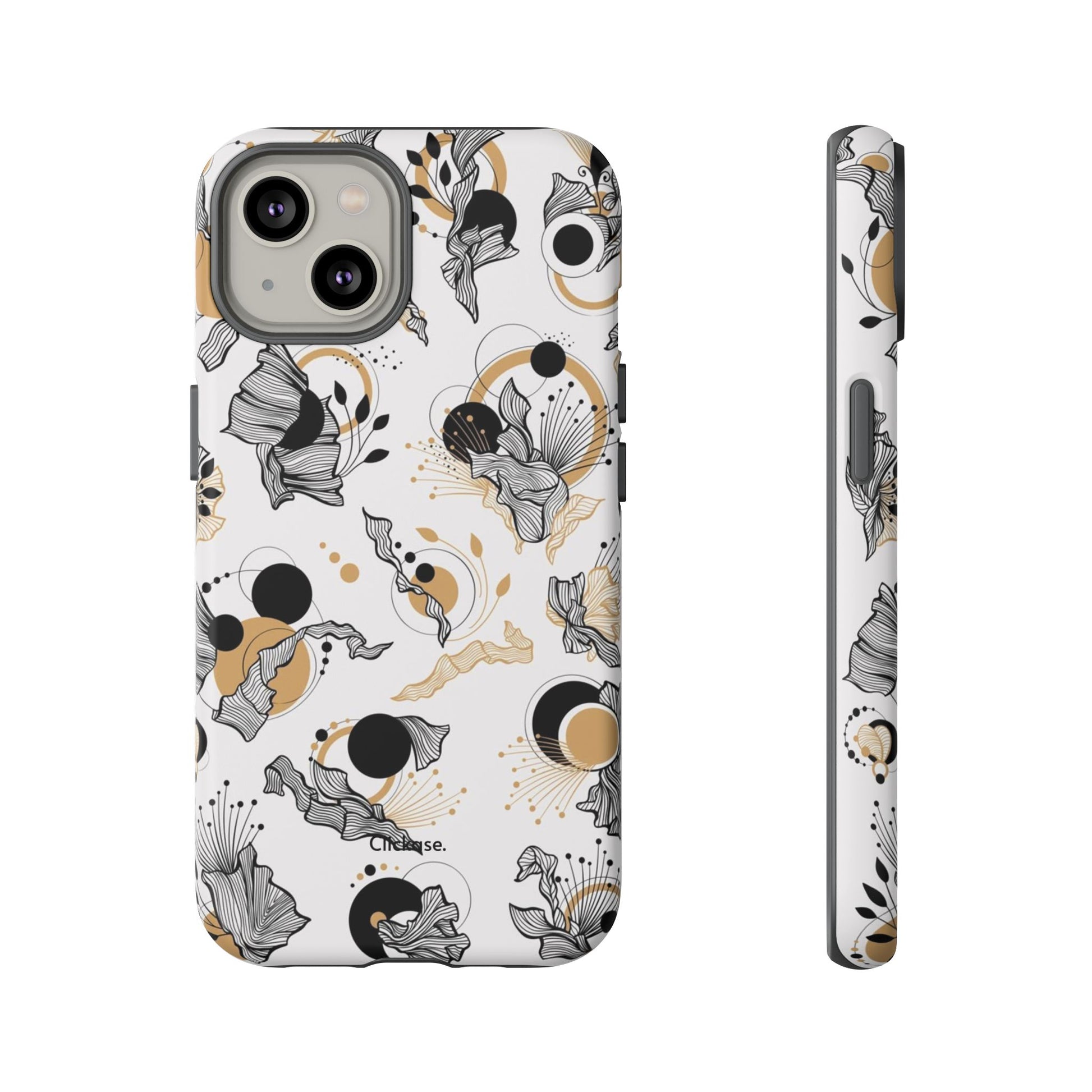 Abstract Floral Design Tough Phone Cases by