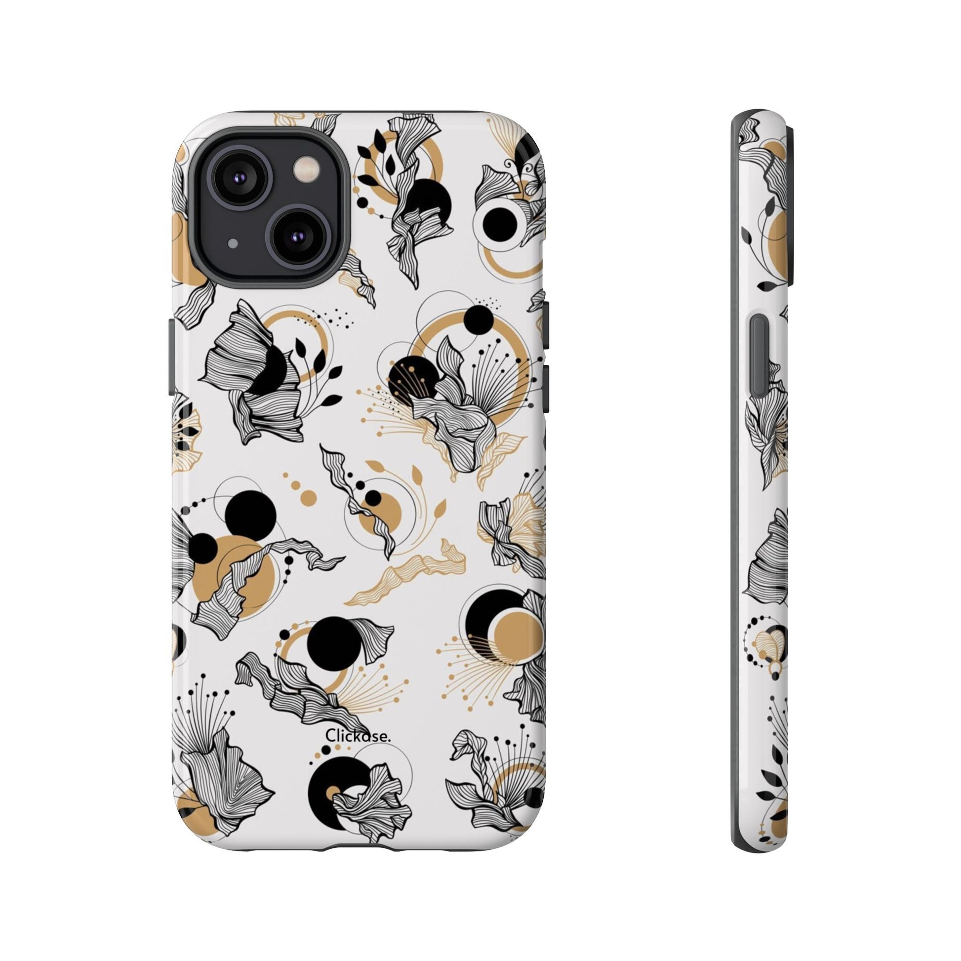 Abstract Floral Design Tough Phone Cases by