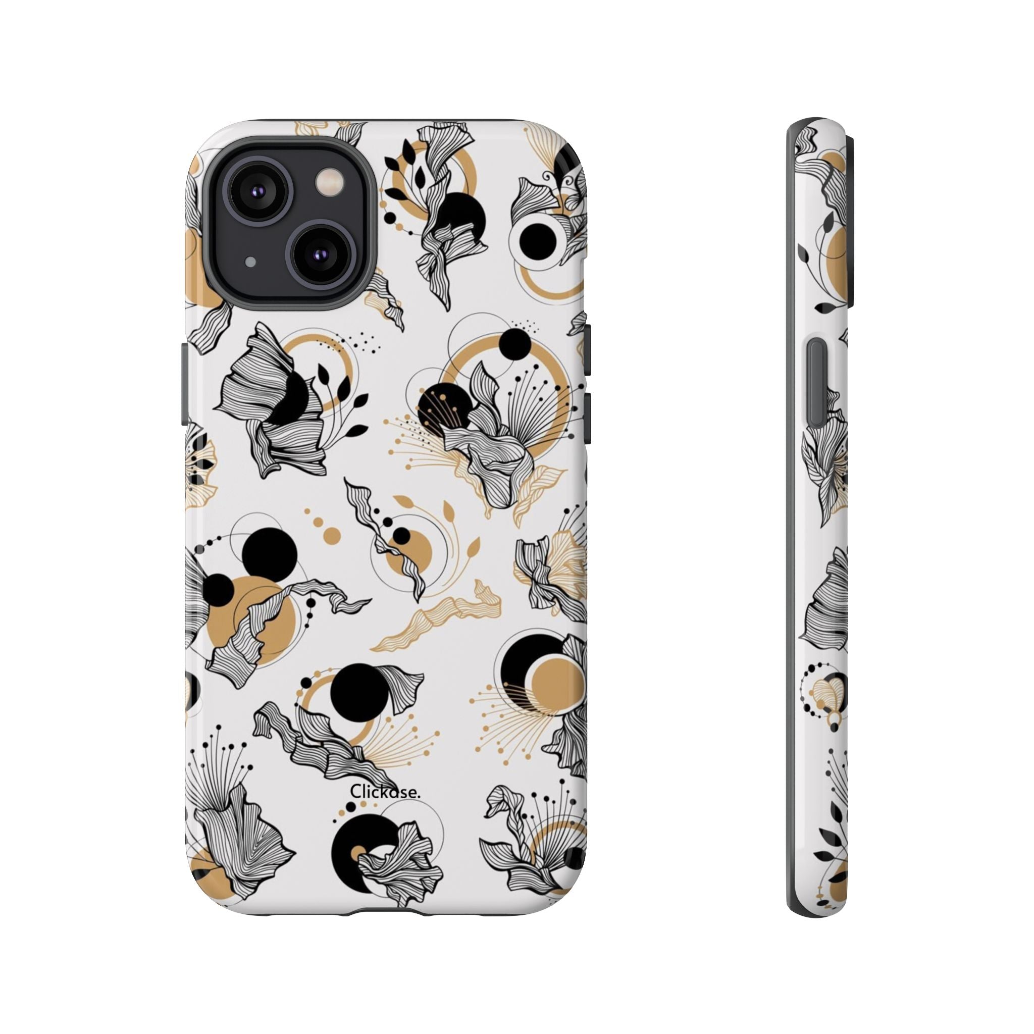 Abstract Floral Design Tough Phone Cases by