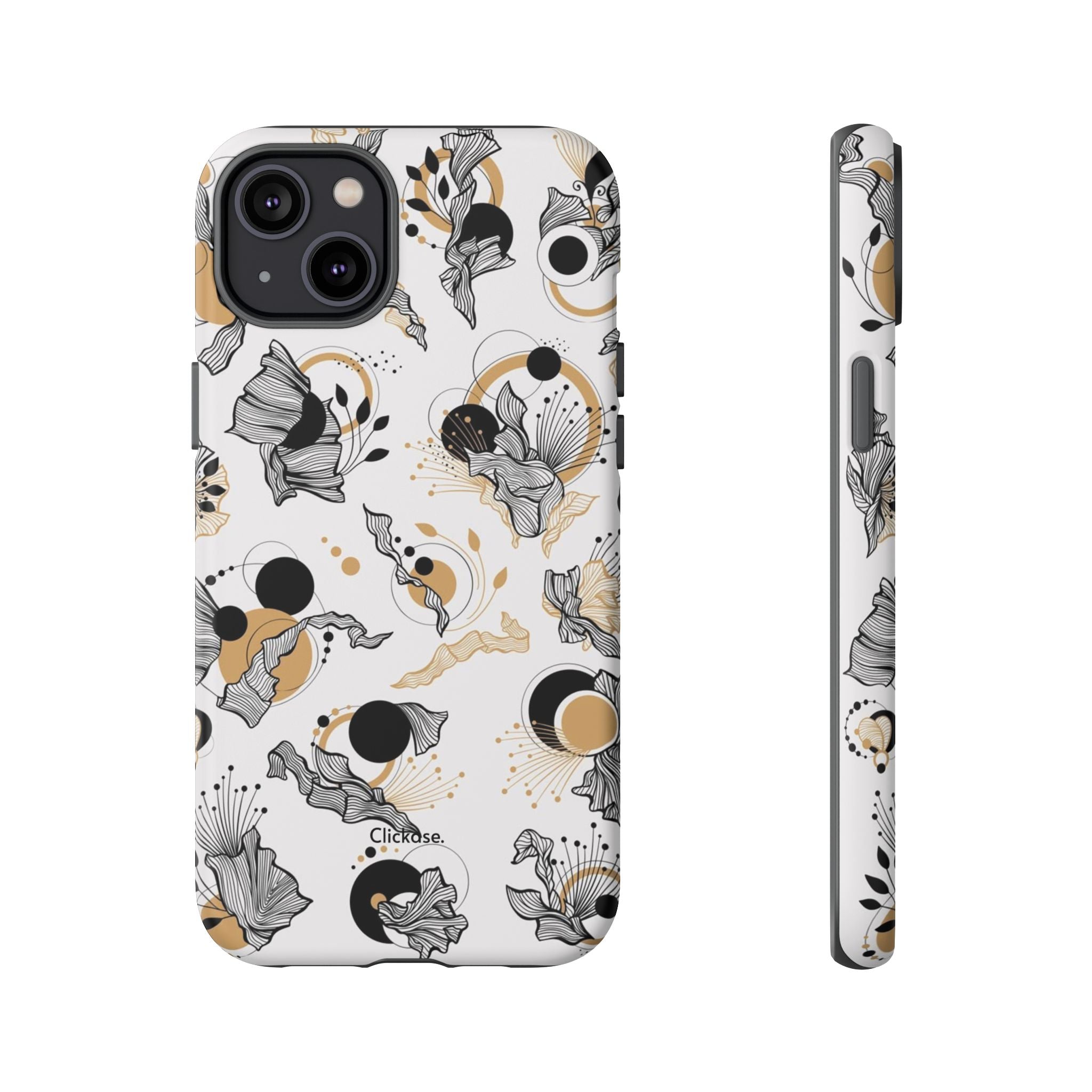 Abstract Floral Design Tough Phone Cases by