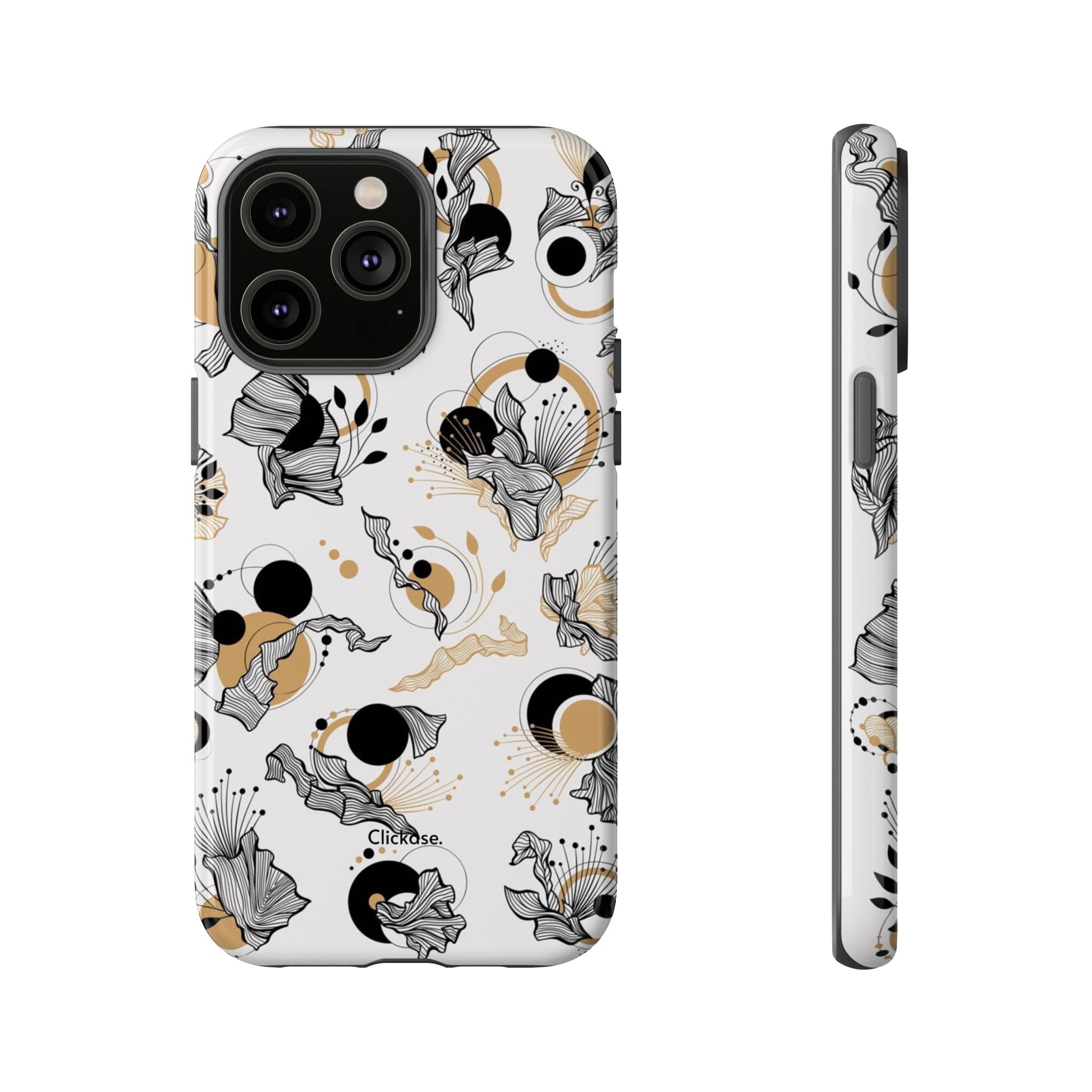 Abstract Floral Design Tough Phone Cases by