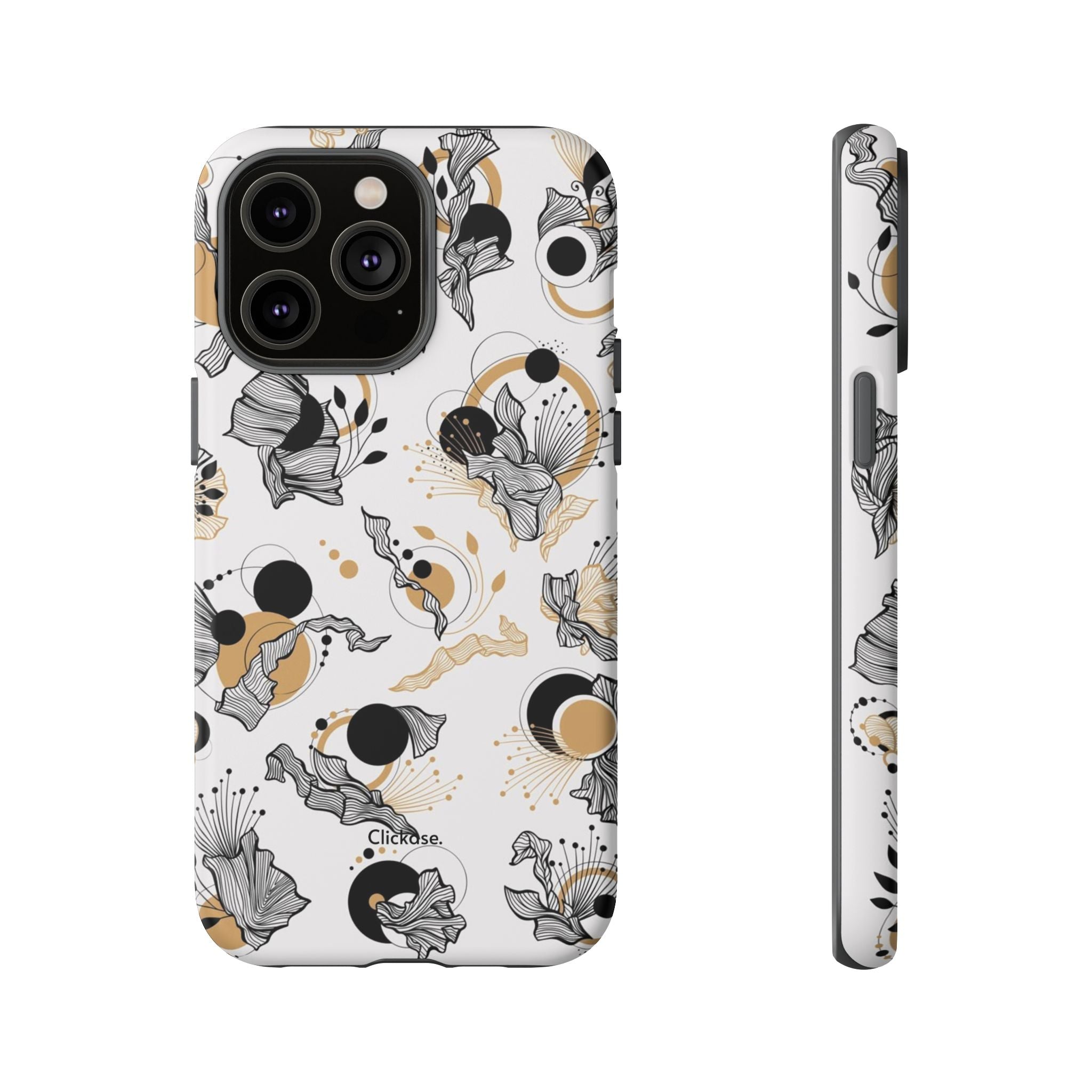 Abstract Floral Design Tough Phone Cases by