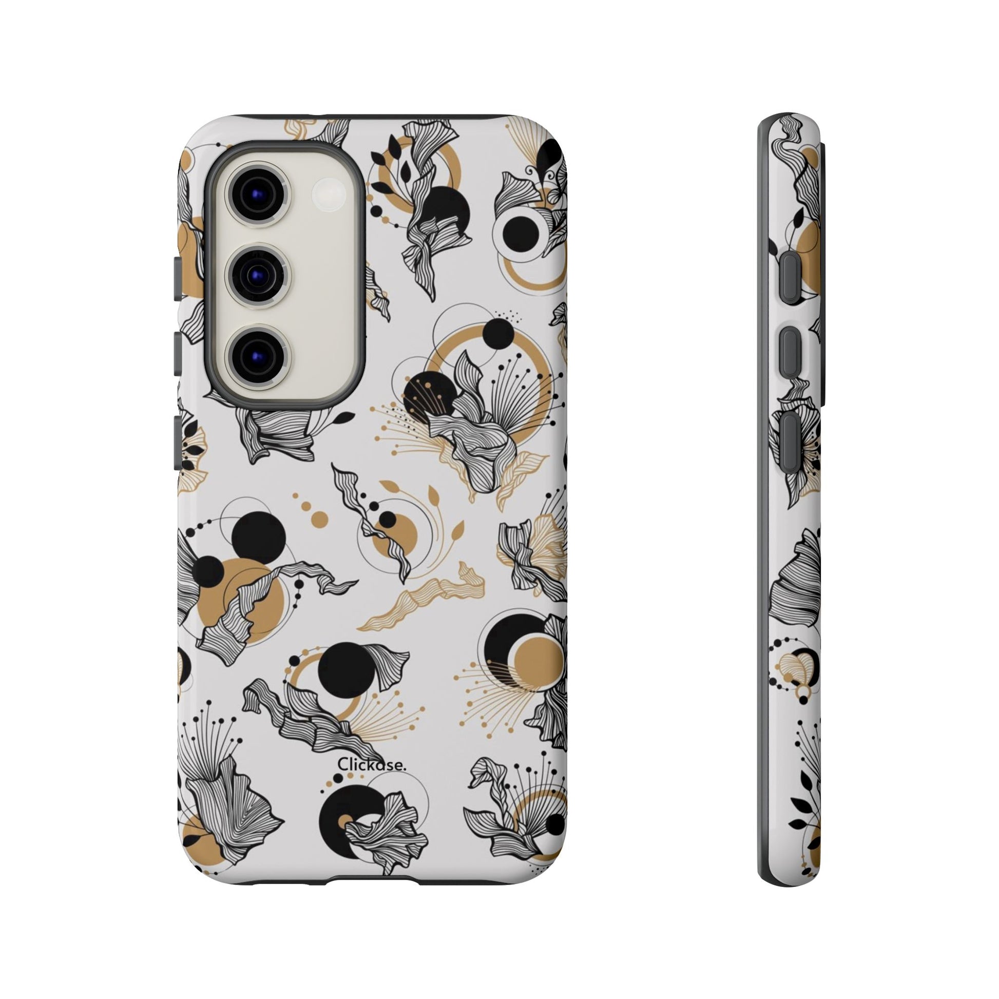 Abstract Floral Design Tough Phone Cases by