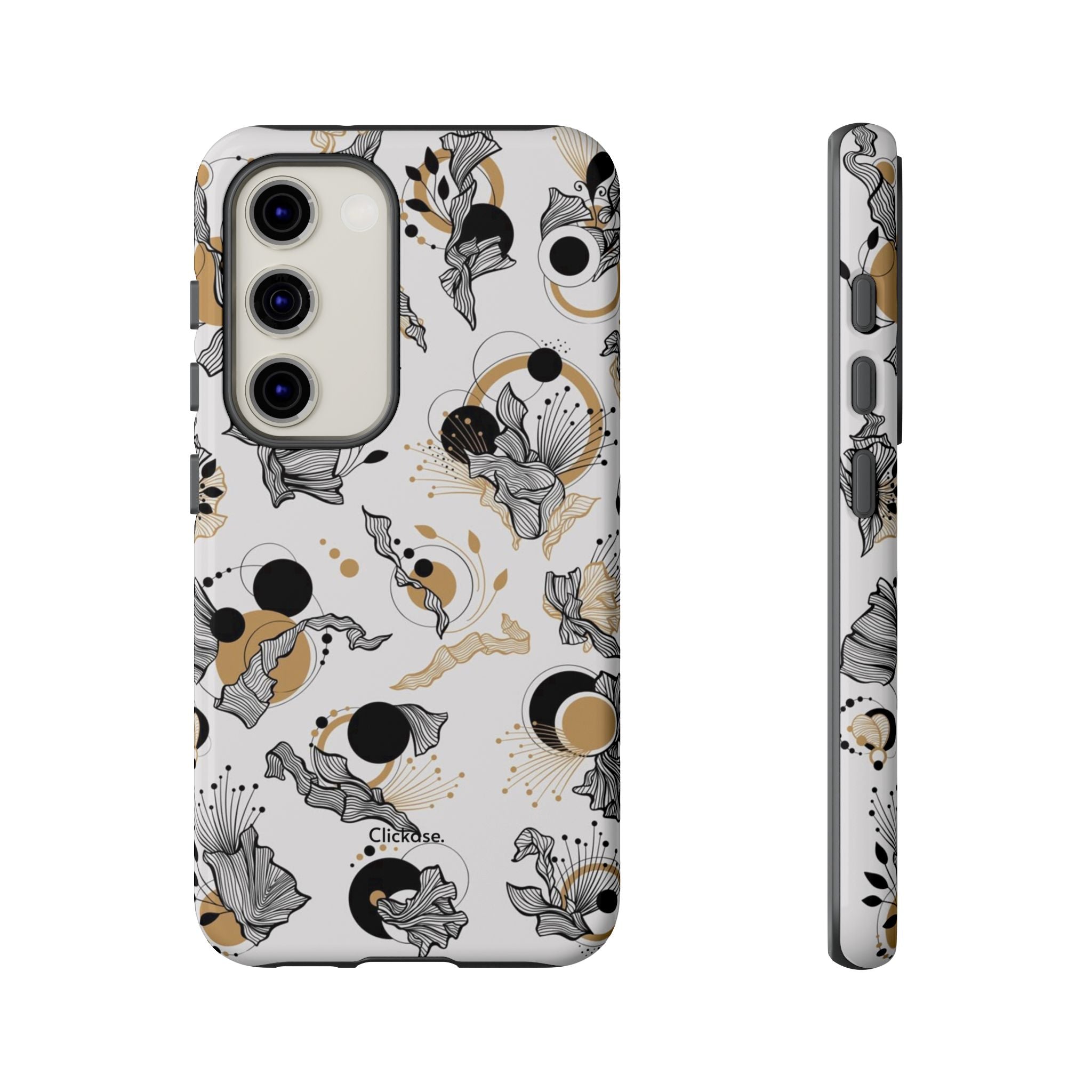 Abstract Floral Design Tough Phone Cases by