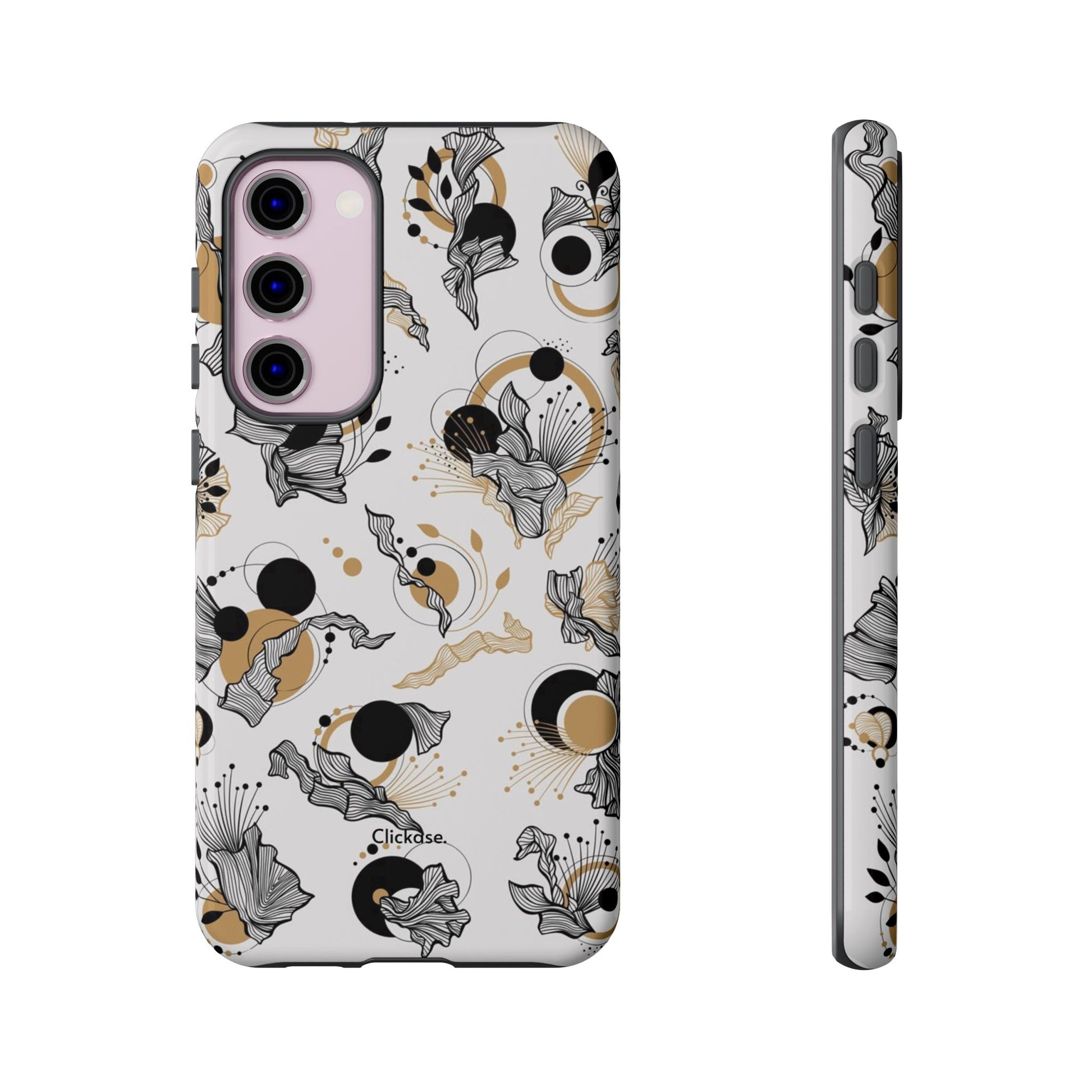 Abstract Floral Design Tough Phone Cases by